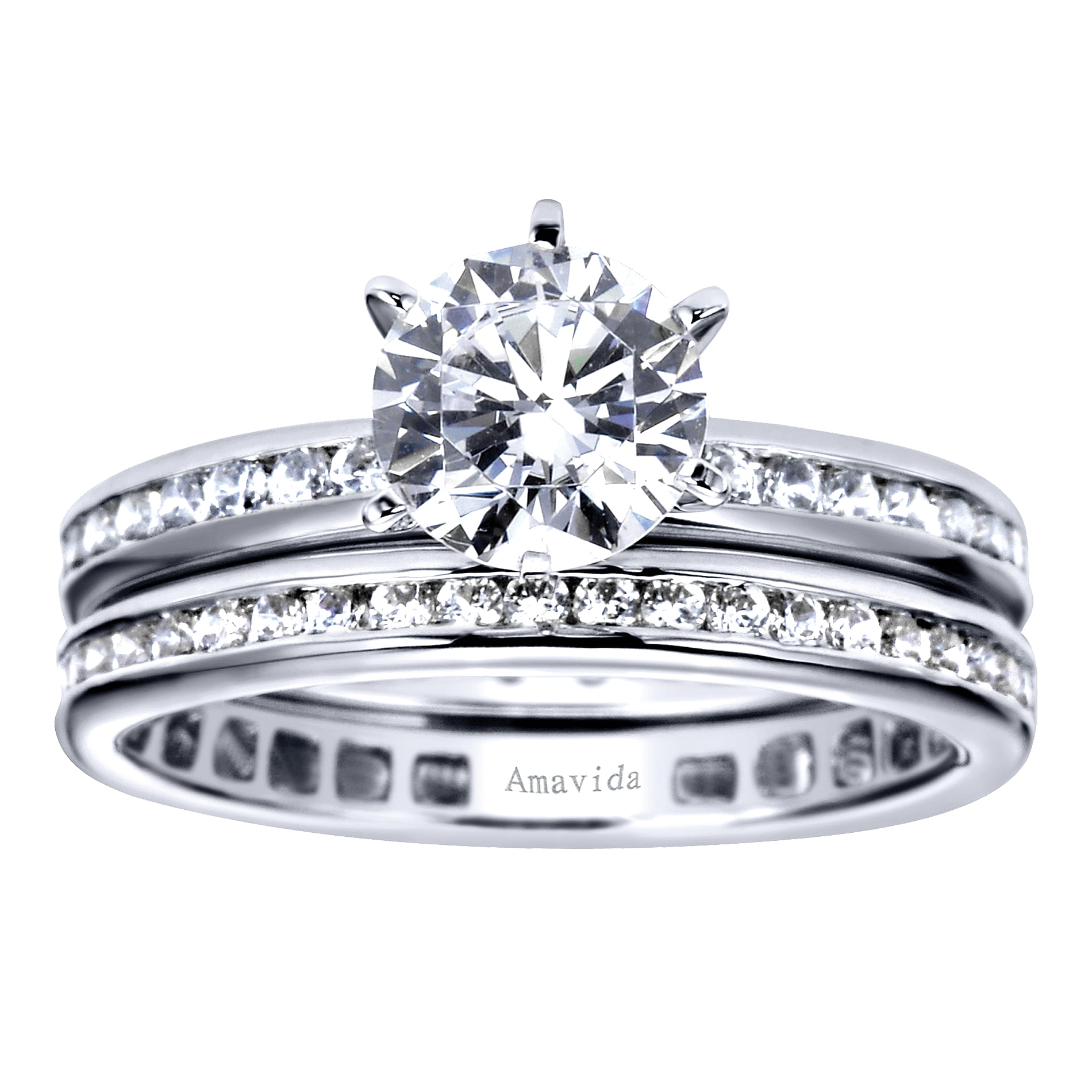 18k White Gold Contemporary Eternity Wedding Band angle 4 18k White Gold Contemporary Eternity Wedding Band angle 4