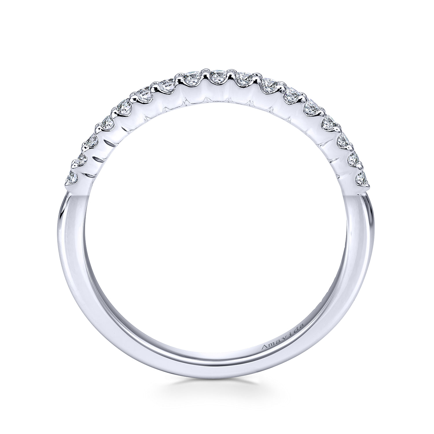 18k White Gold Contemporary Straight Wedding Band angle 2 18k White Gold Contemporary Straight Wedding Band angle 2