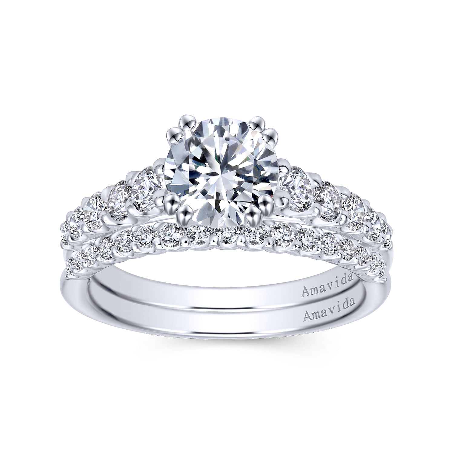 18k White Gold Contemporary Straight Wedding Band angle 4 18k White Gold Contemporary Straight Wedding Band angle 4