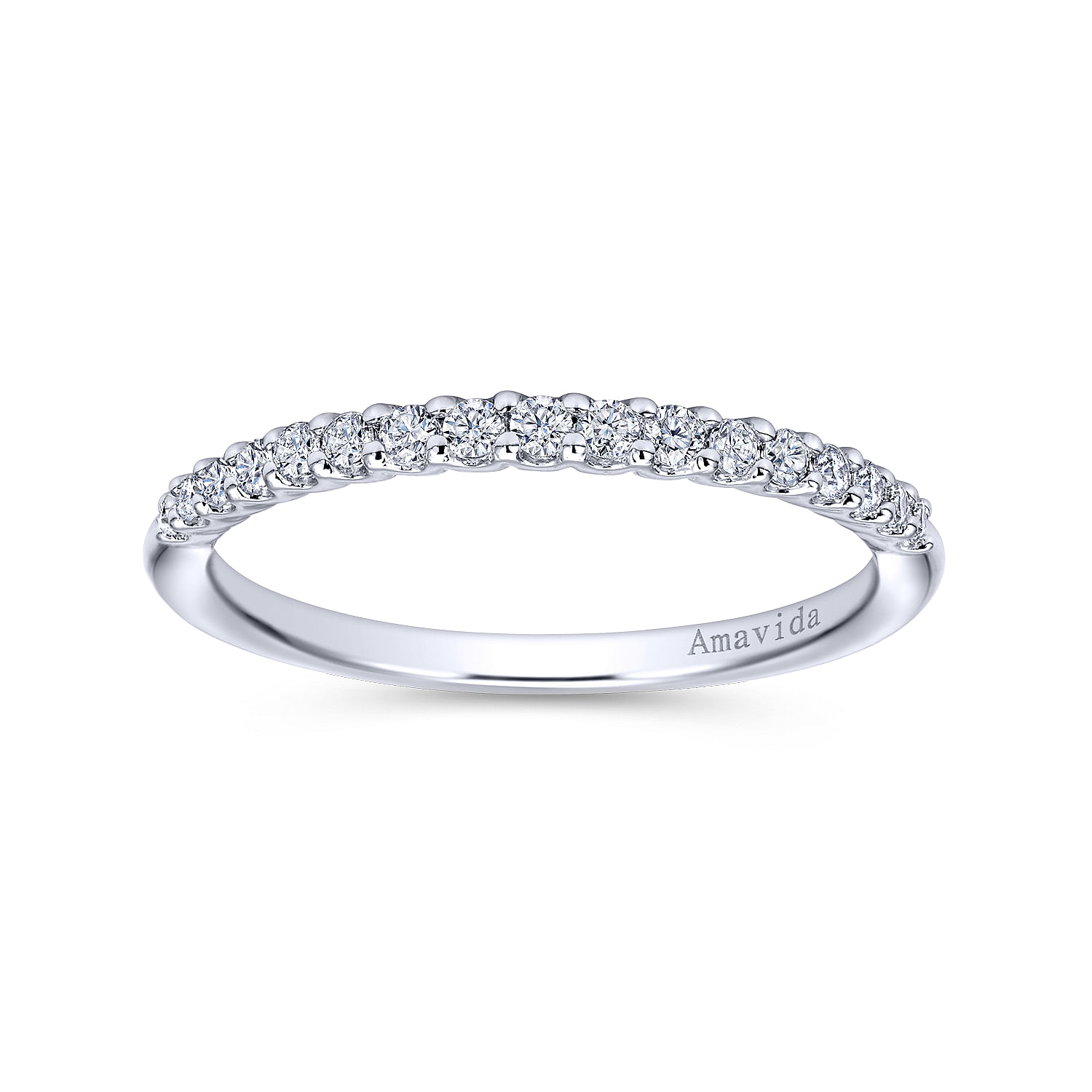 18k White Gold Contemporary Straight Wedding Band angle 5 18k White Gold Contemporary Straight Wedding Band angle 5