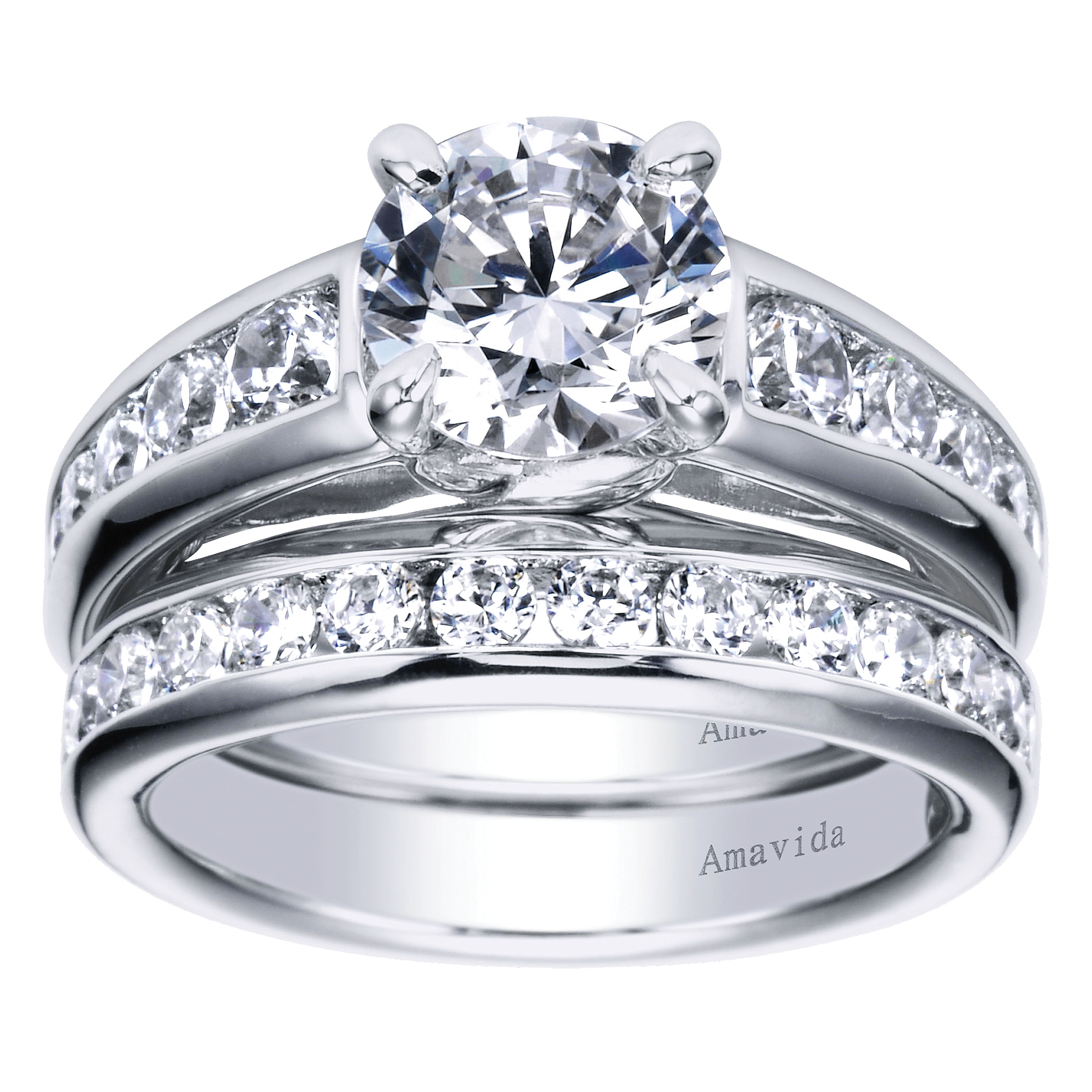 18k White Gold Contemporary Straight Wedding Band angle 4 18k White Gold Contemporary Straight Wedding Band angle 4