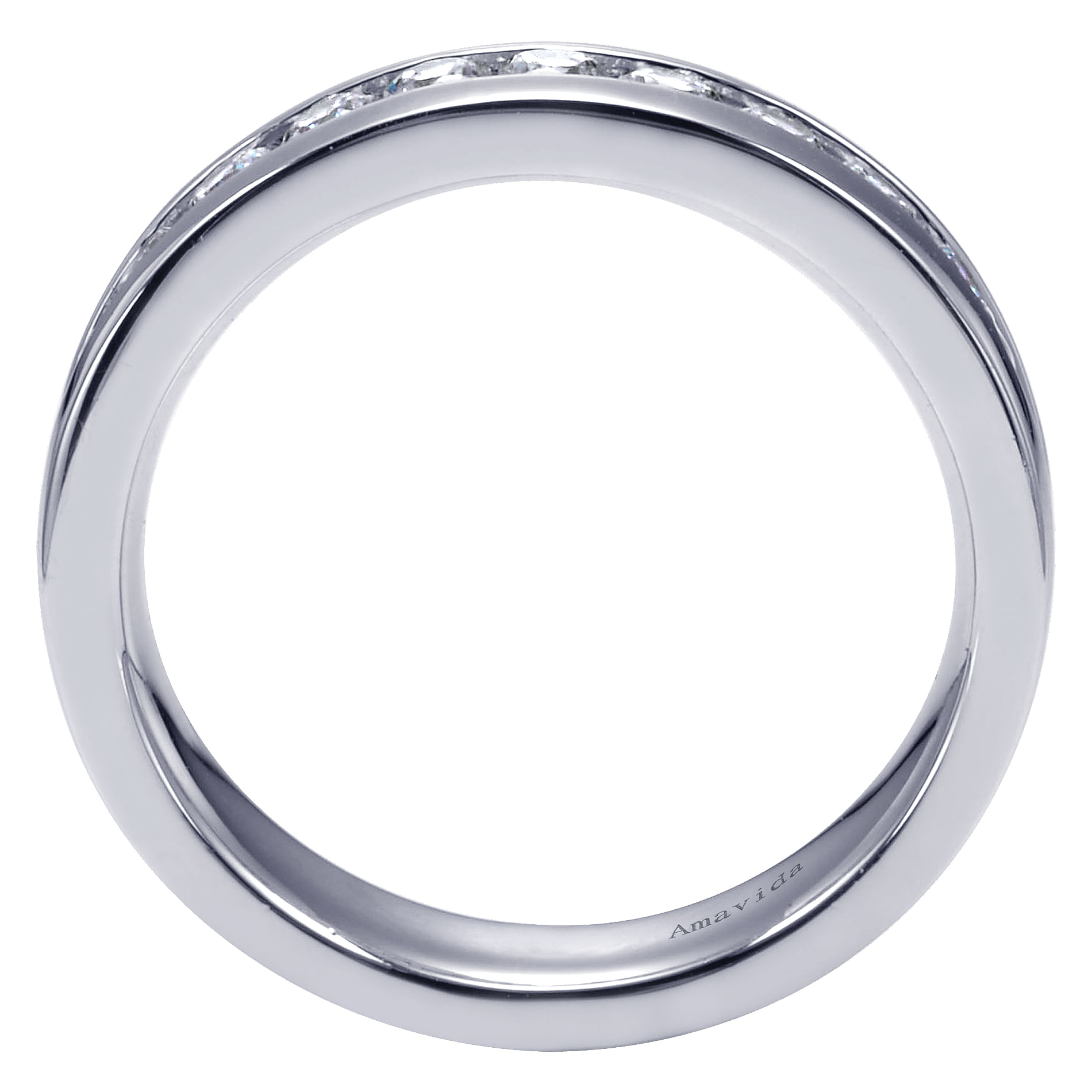 18k White Gold Contemporary Straight Wedding Band angle 2 18k White Gold Contemporary Straight Wedding Band angle 2