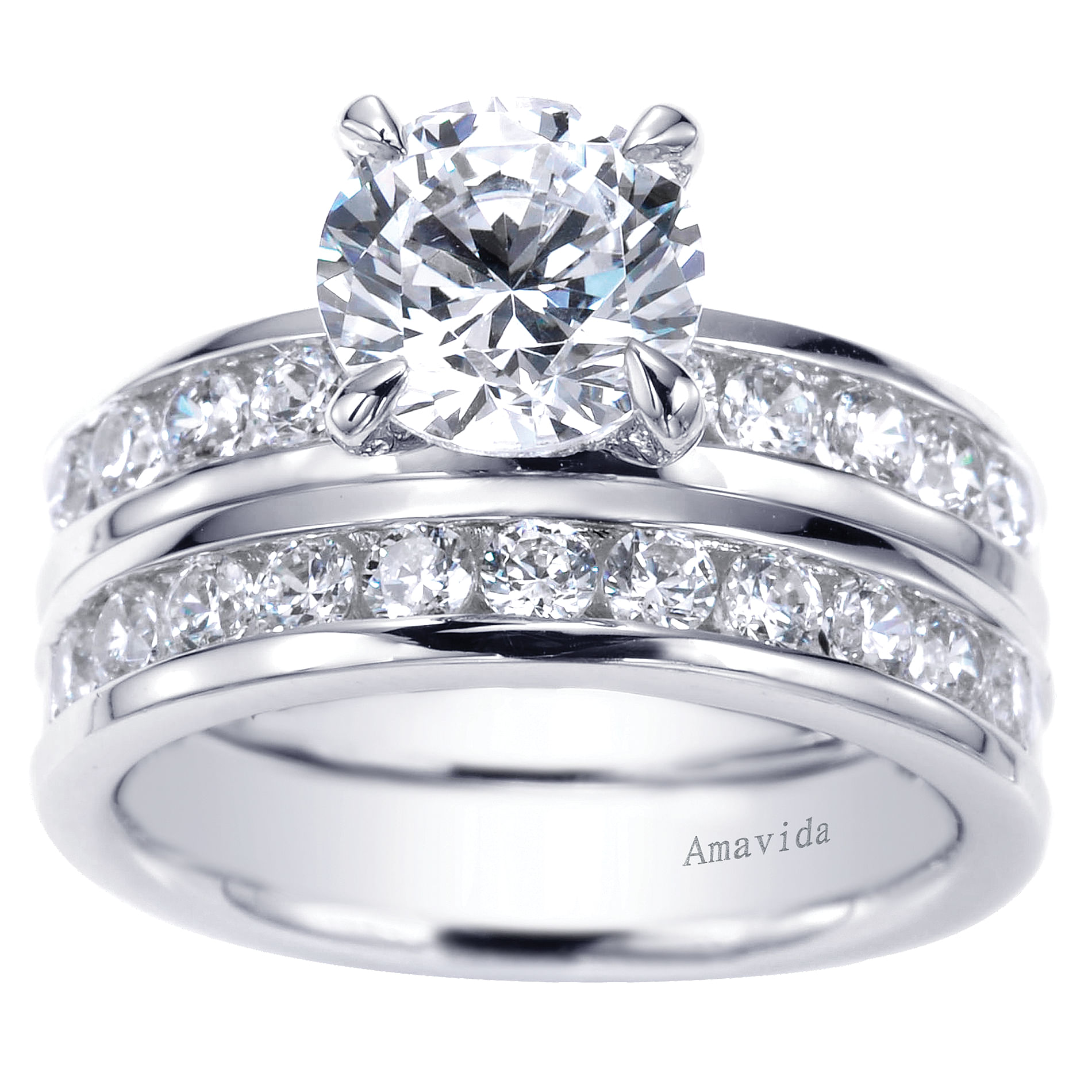 18k White Gold Contemporary Straight Wedding Band angle 4 18k White Gold Contemporary Straight Wedding Band angle 4