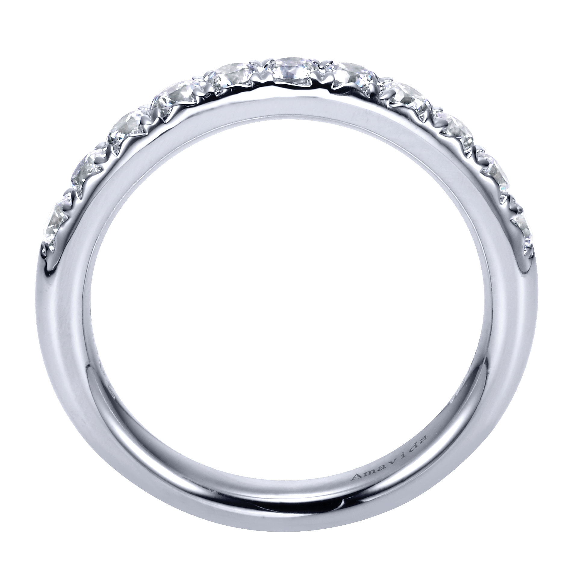18k White Gold Contemporary Straight Wedding Band angle 2 18k White Gold Contemporary Straight Wedding Band angle 2