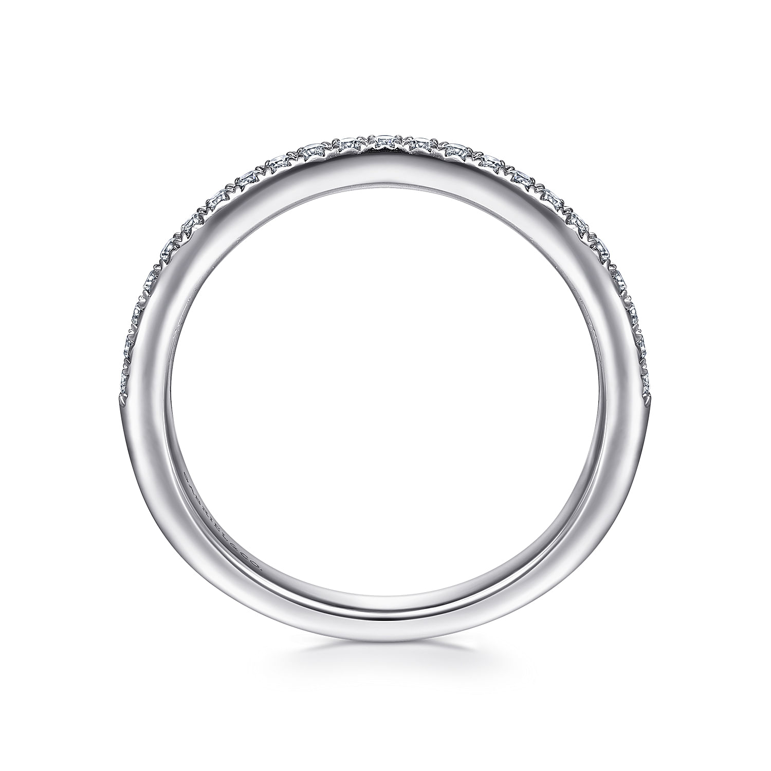 18k White Gold Contemporary Straight Wedding Band angle 2 18k White Gold Contemporary Straight Wedding Band angle 2