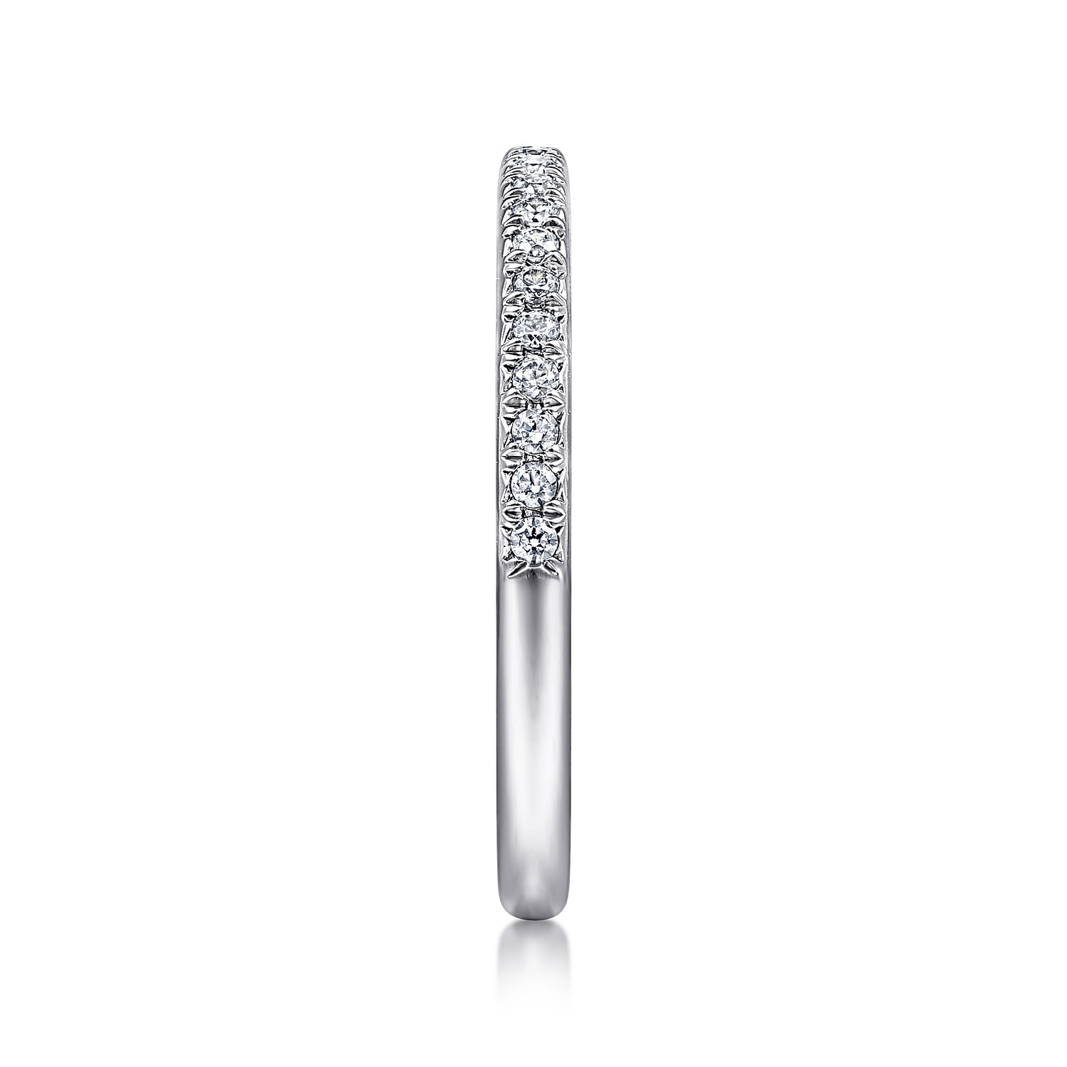 18k White Gold Contemporary Straight Wedding Band angle 5 18k White Gold Contemporary Straight Wedding Band angle 5
