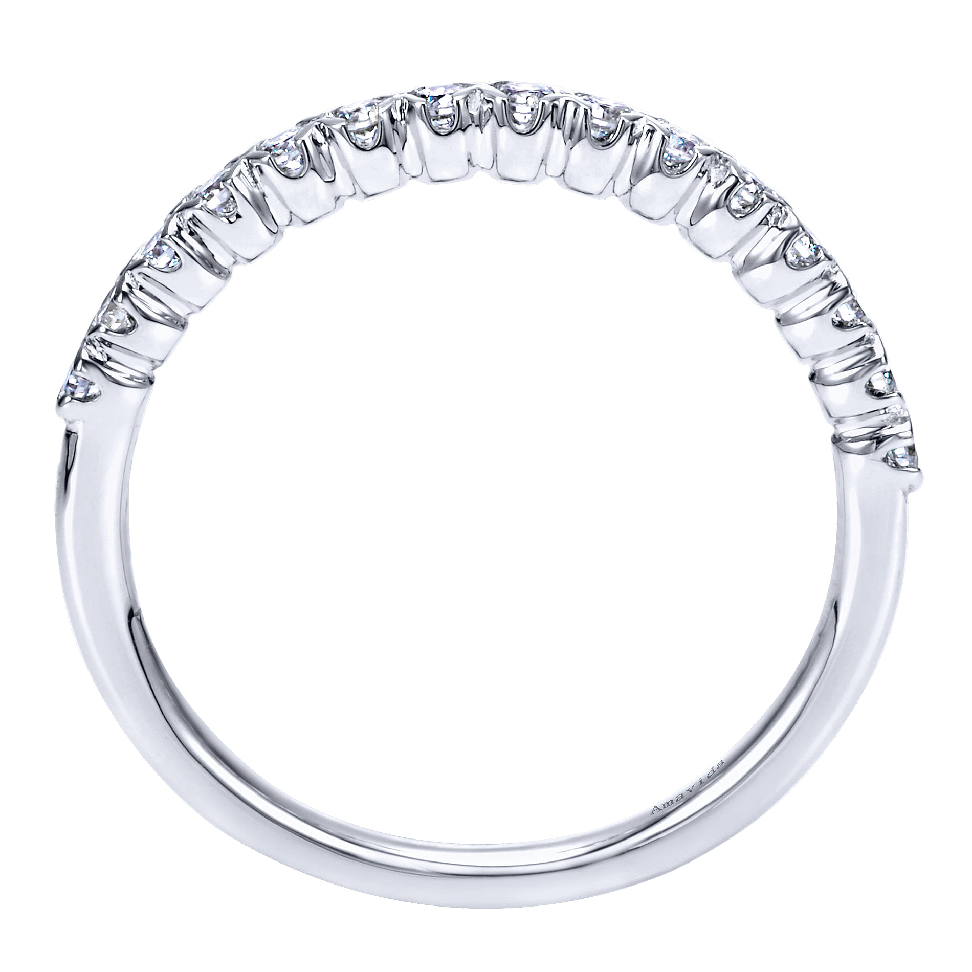 18k White Gold Contemporary Straight Wedding Band angle 2 18k White Gold Contemporary Straight Wedding Band angle 2