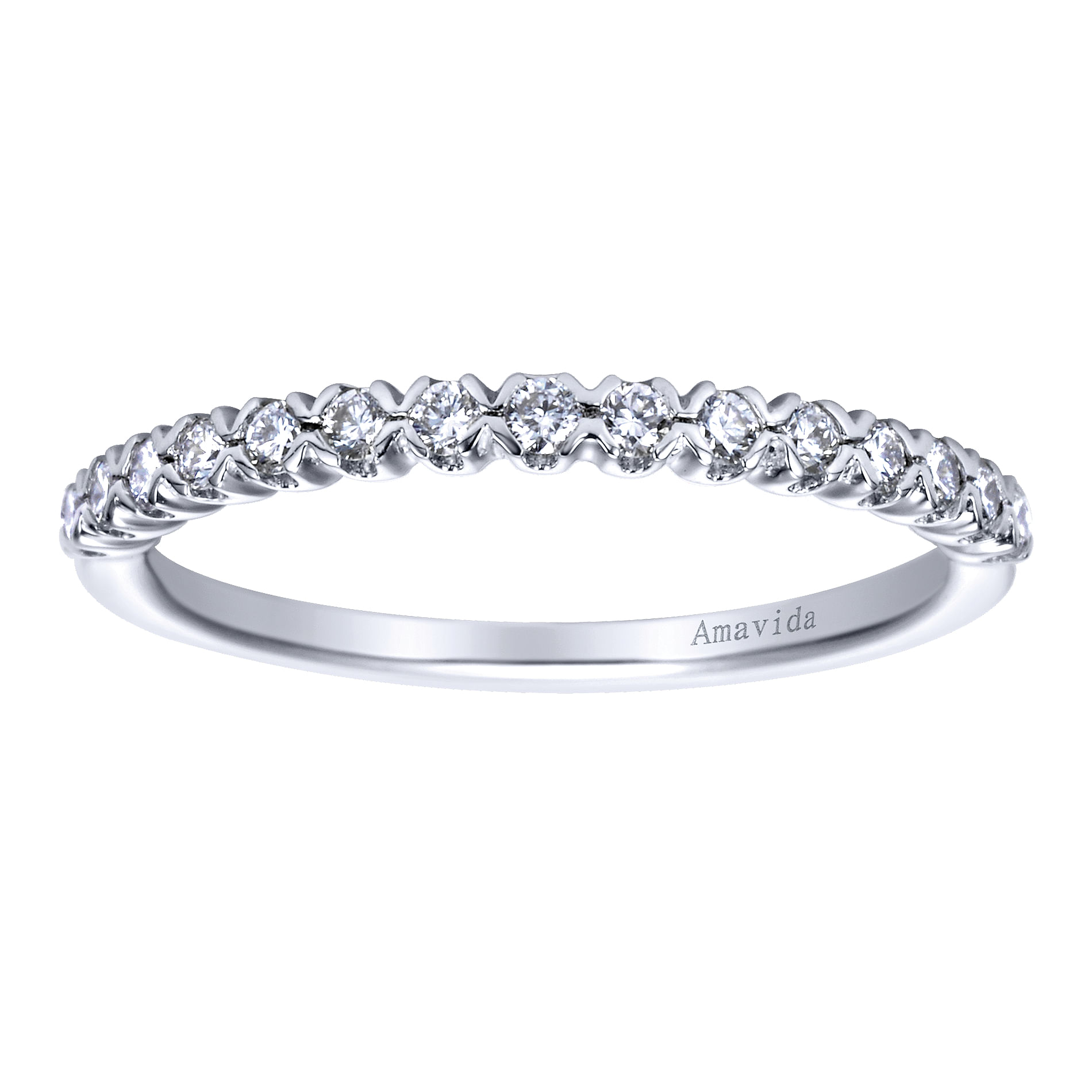 18k White Gold Contemporary Straight Wedding Band angle 5 18k White Gold Contemporary Straight Wedding Band angle 5