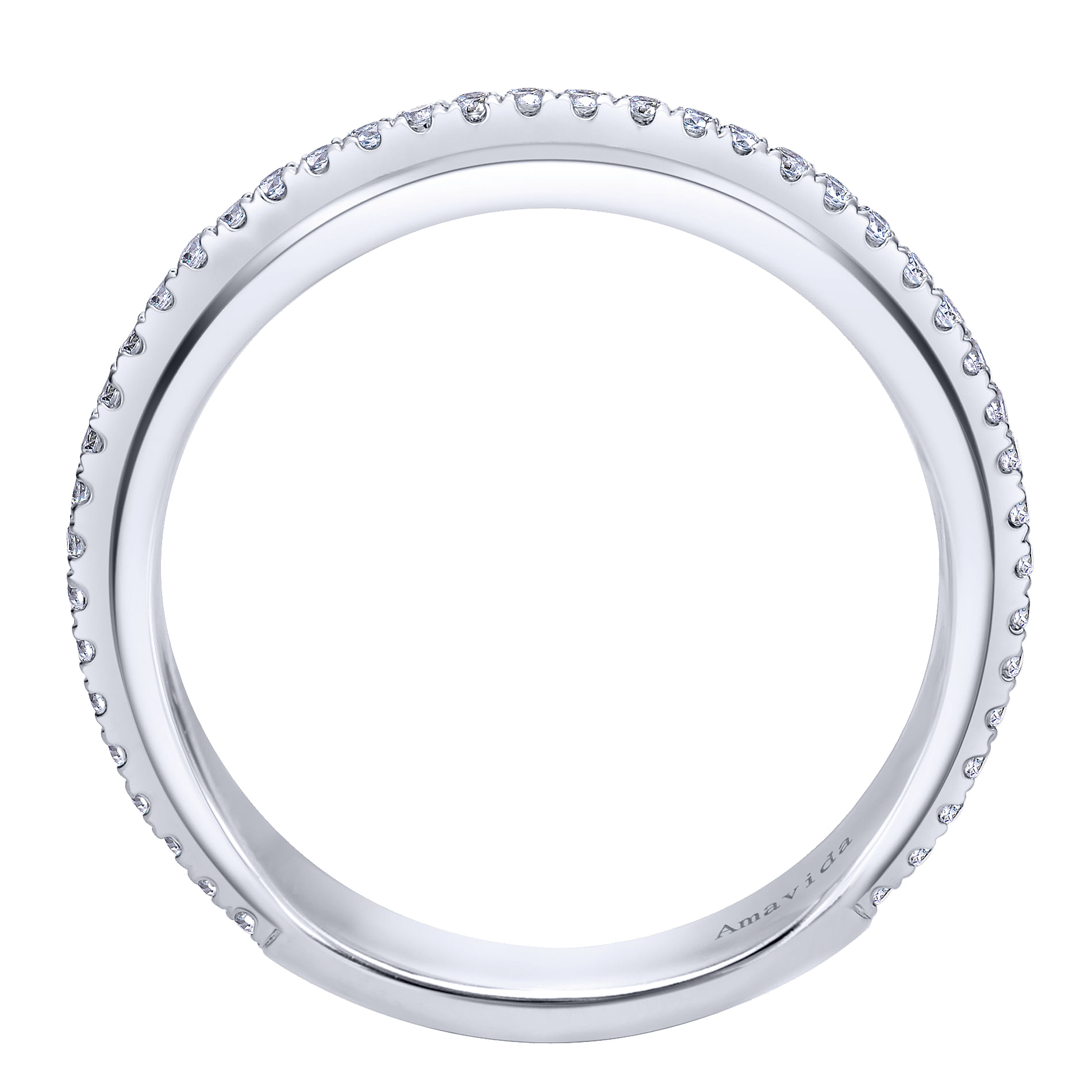 18k White Gold Contemporary Straight Wedding Band angle 2 18k White Gold Contemporary Straight Wedding Band angle 2