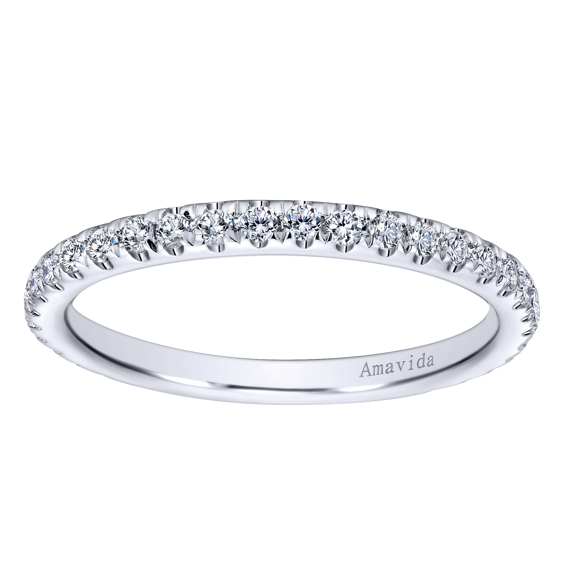 18k White Gold Contemporary Straight Wedding Band angle 5 18k White Gold Contemporary Straight Wedding Band angle 5