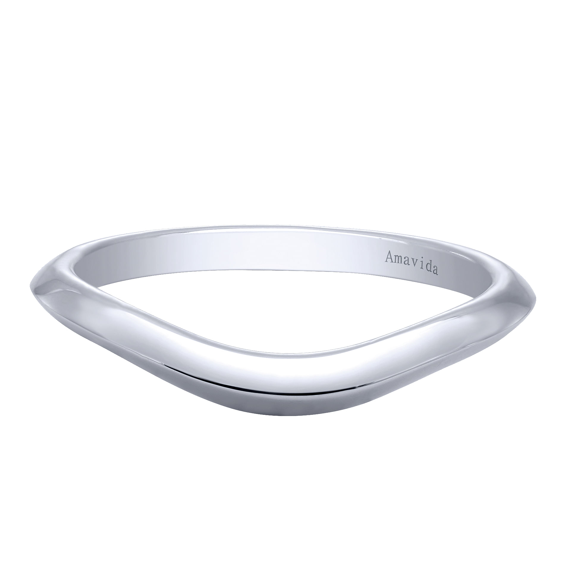 18k White Gold Curved 18k White Gold Curved