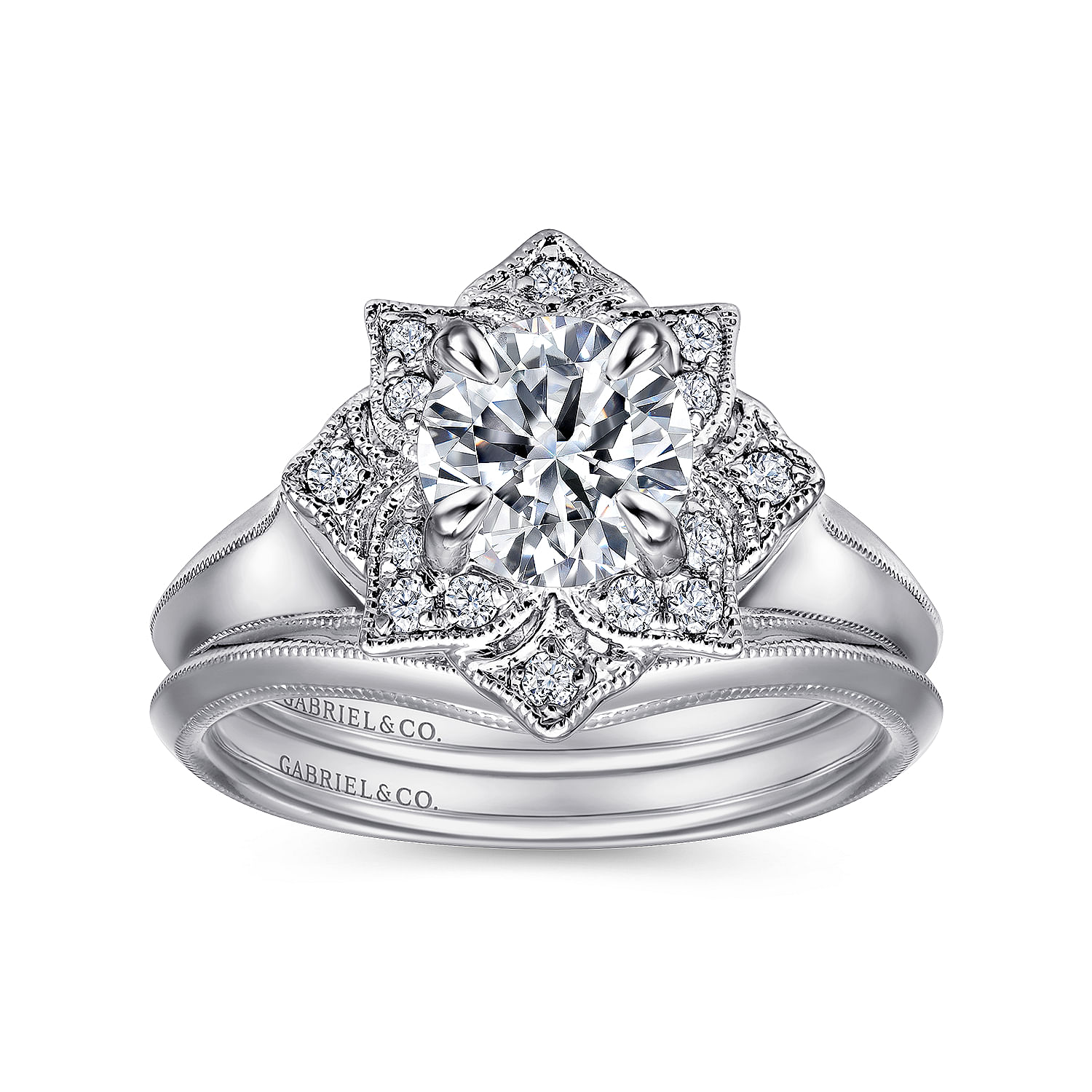 18k White Gold Curved Wedding Band angle 4 18k White Gold Curved Wedding Band angle 4