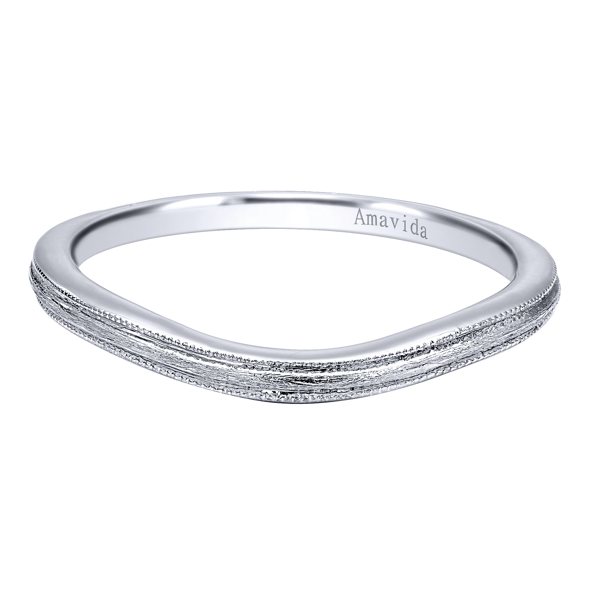 18k White Gold Curved 18k White Gold Curved
