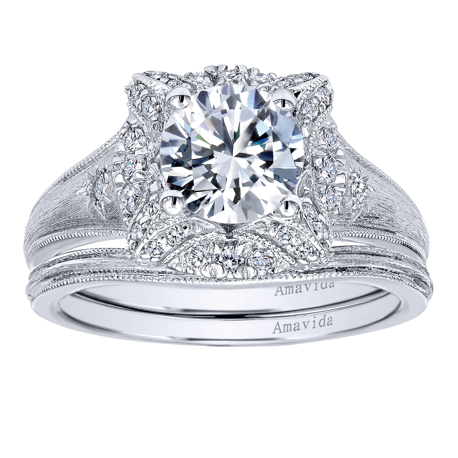 18k White Gold Curved Wedding Band angle 4 18k White Gold Curved Wedding Band angle 4