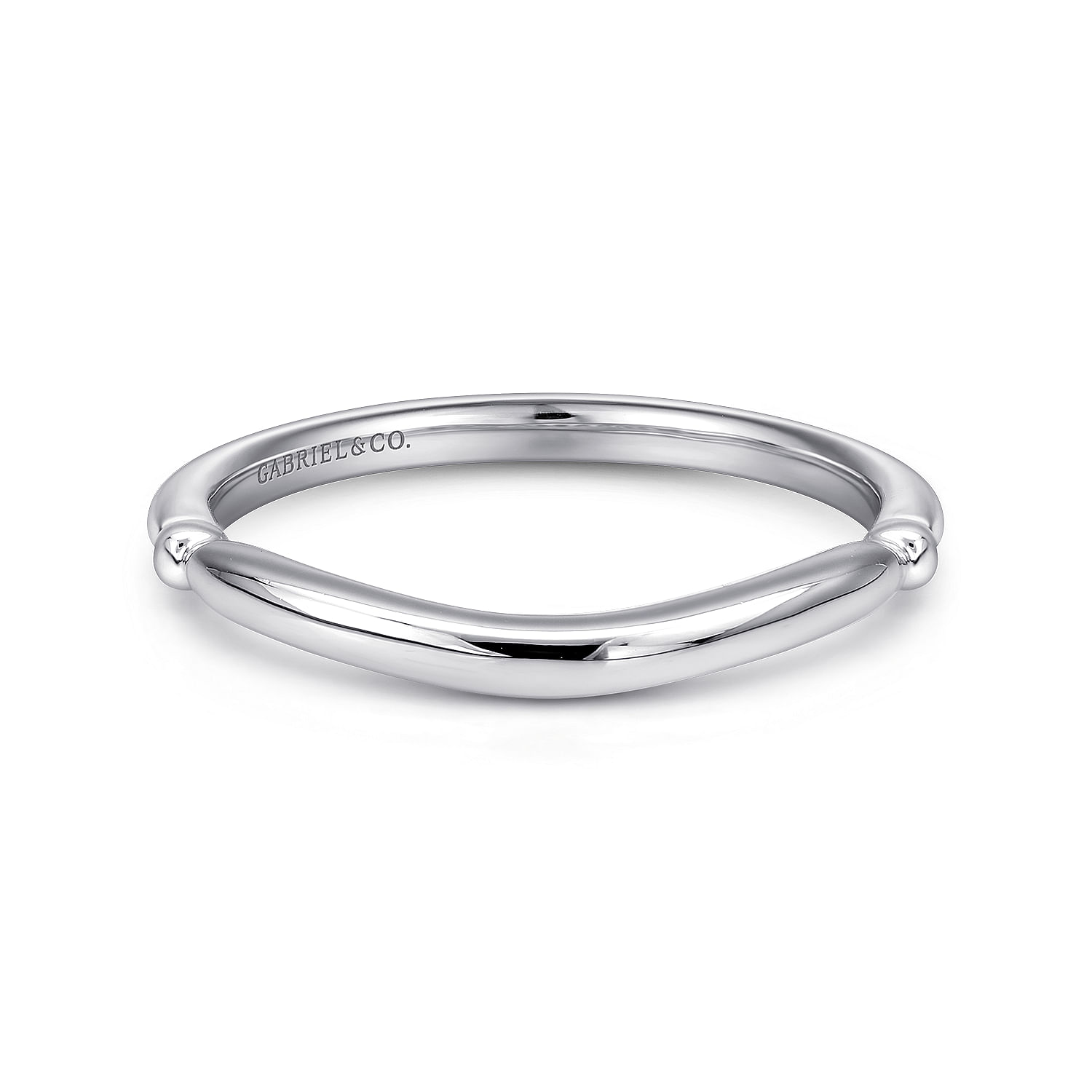 18k White Gold Curved 18k White Gold Curved