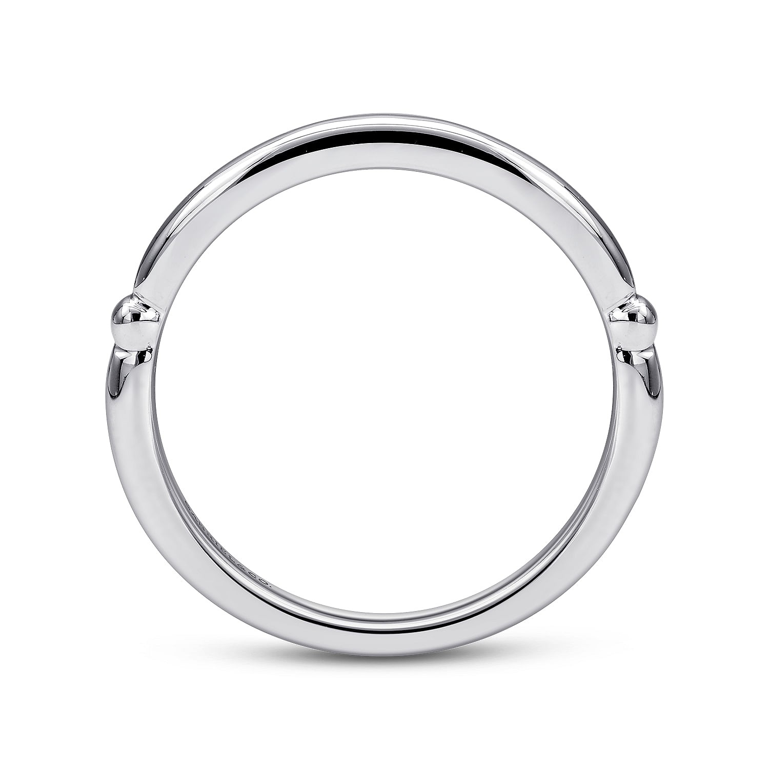 18k White Gold Curved Wedding Band angle 2 18k White Gold Curved Wedding Band angle 2