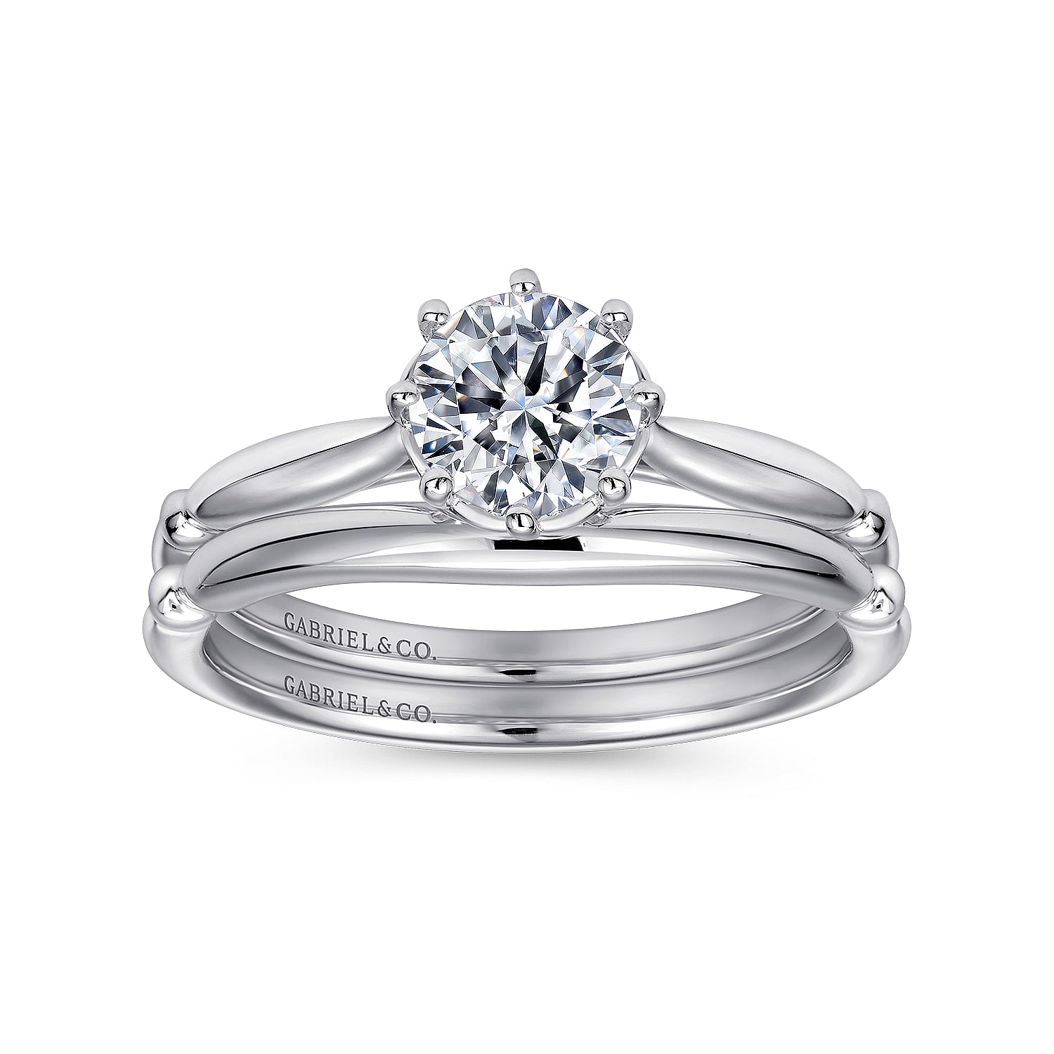 18k White Gold Curved Wedding Band angle 4 18k White Gold Curved Wedding Band angle 4