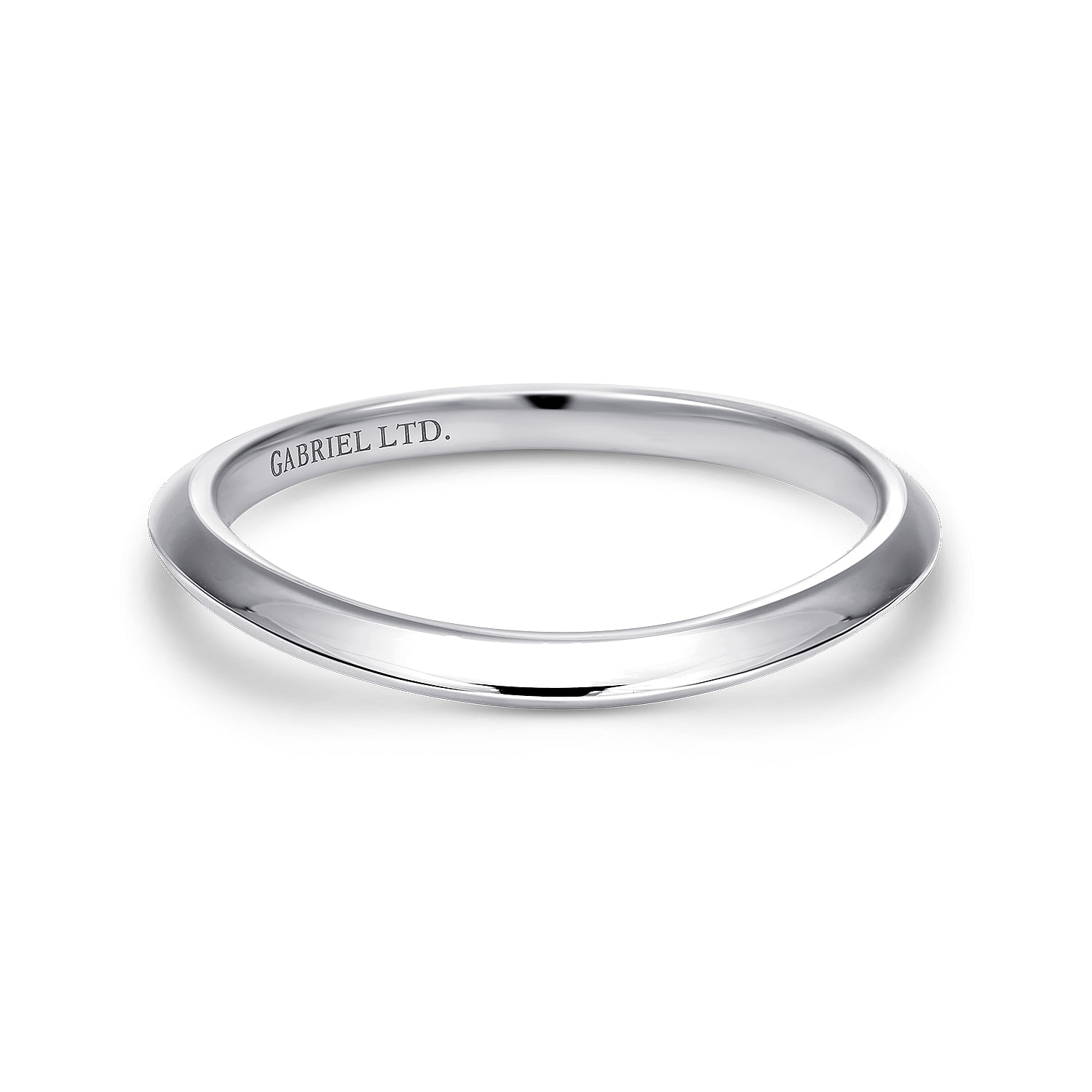 18k White Gold Curved 18k White Gold Curved