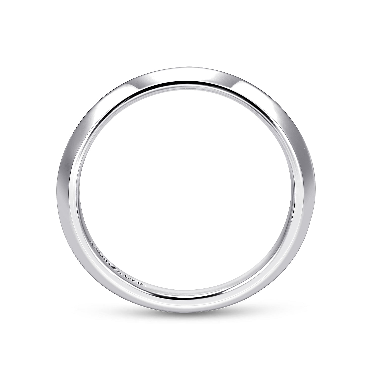 18k White Gold Curved Wedding Band angle 2 18k White Gold Curved Wedding Band angle 2