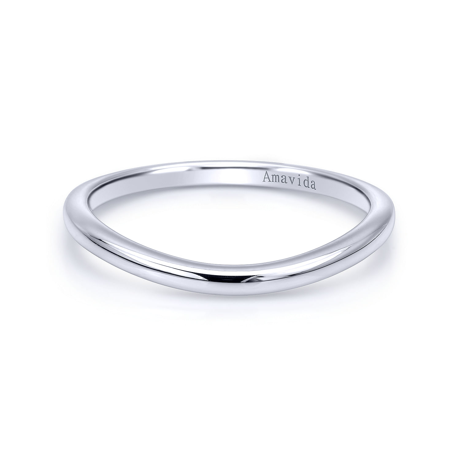 18k White Gold Curved 18k White Gold Curved