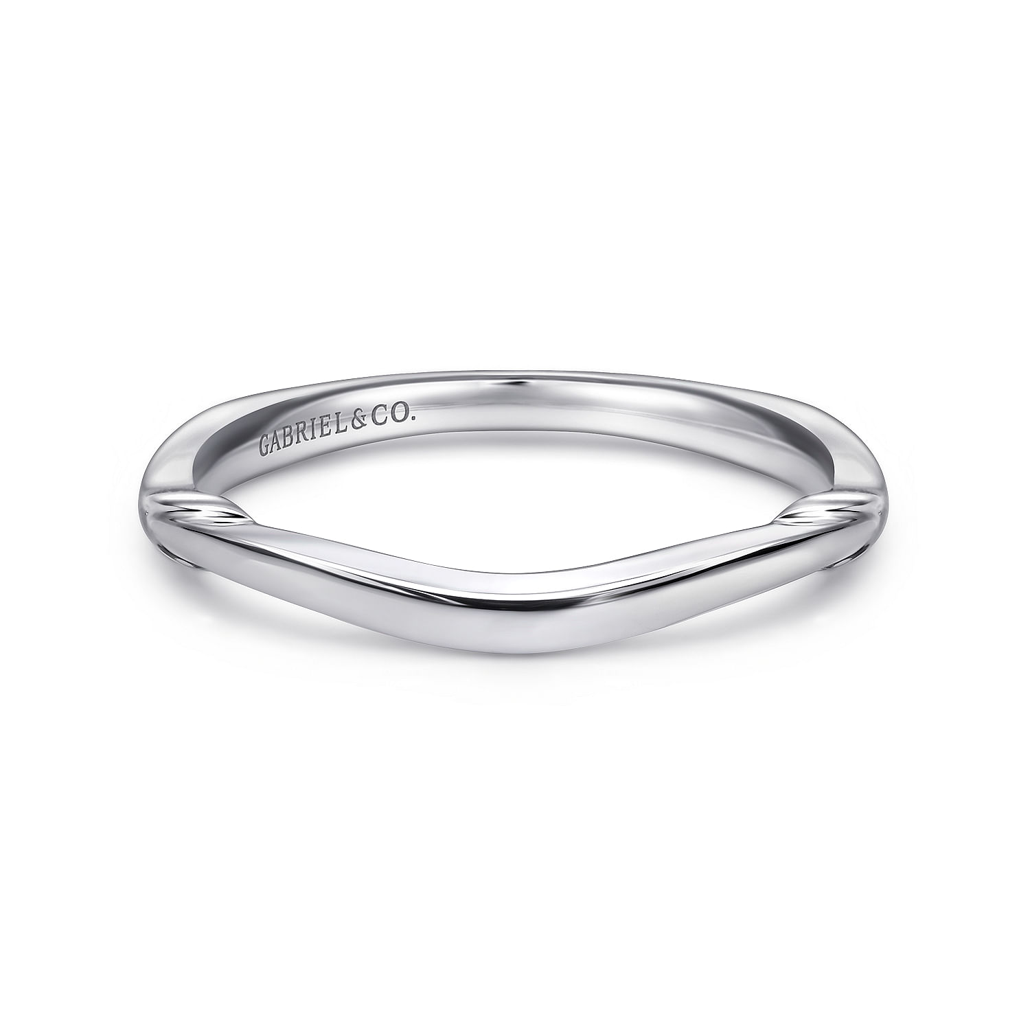 18k White Gold Curved 18k White Gold Curved