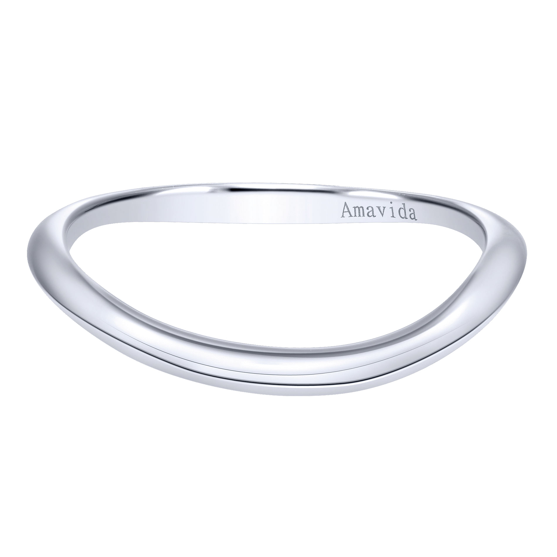 18k White Gold Curved 18k White Gold Curved