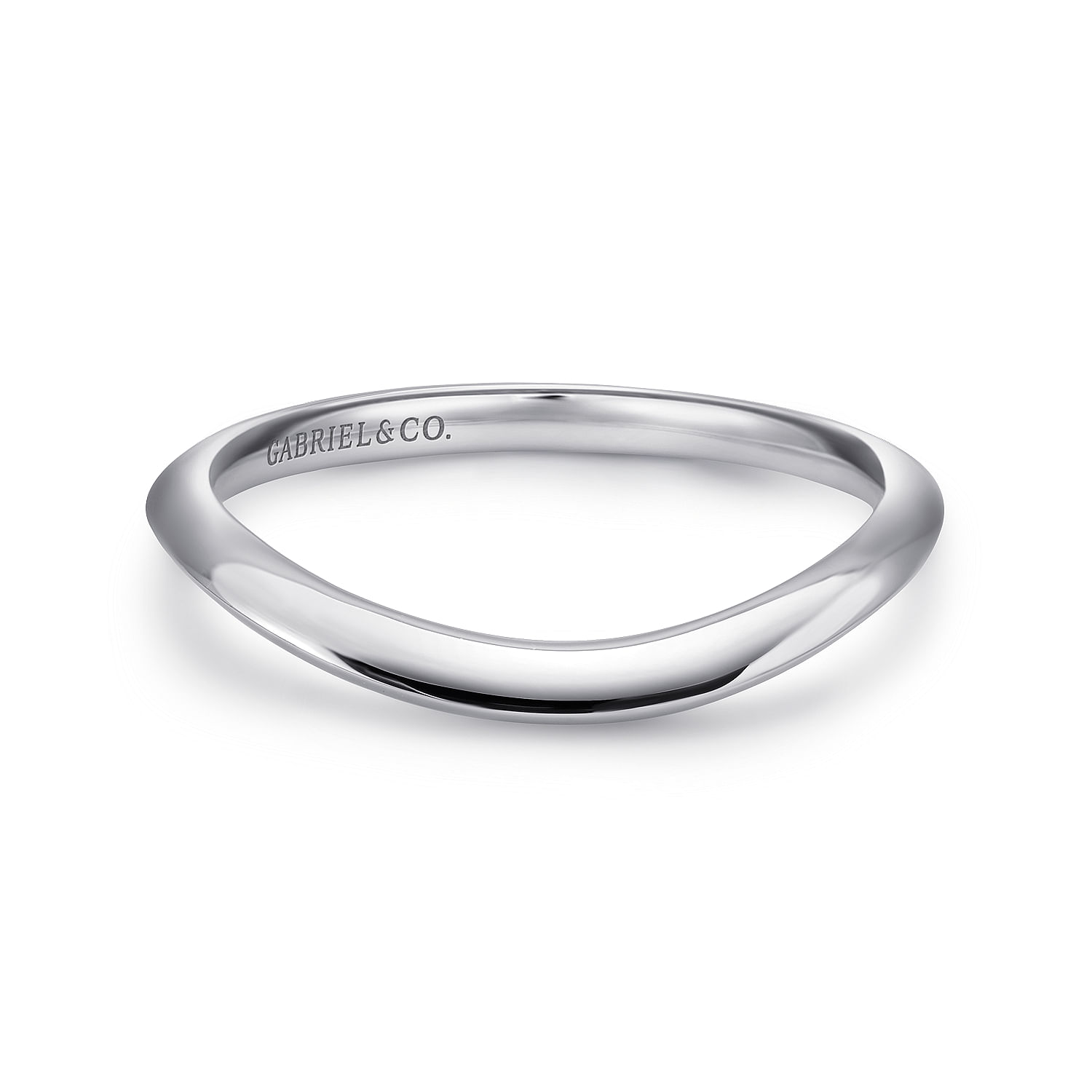 18k White Gold Curved 18k White Gold Curved