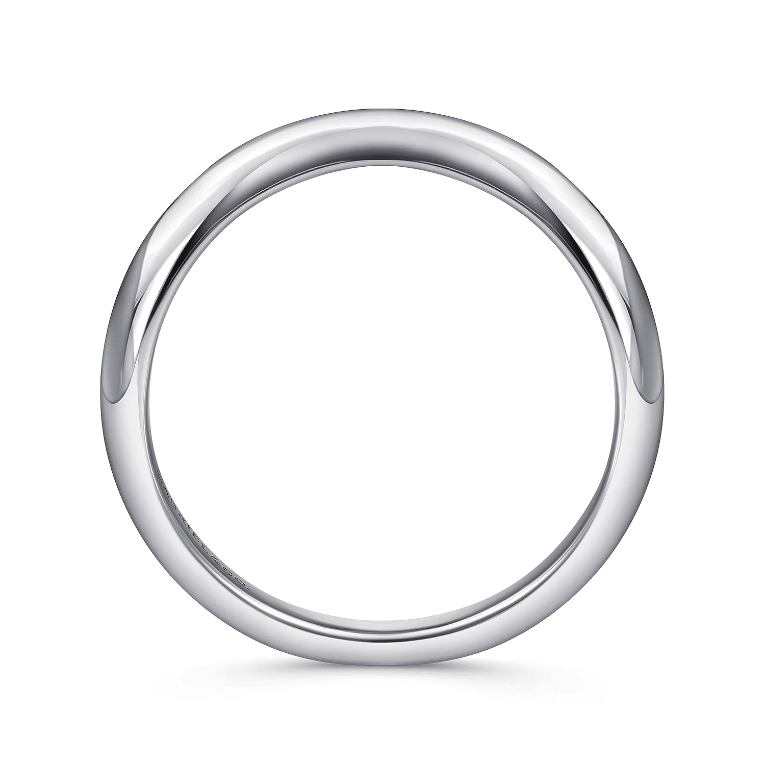 18k White Gold Curved Wedding Band angle 2 18k White Gold Curved Wedding Band angle 2