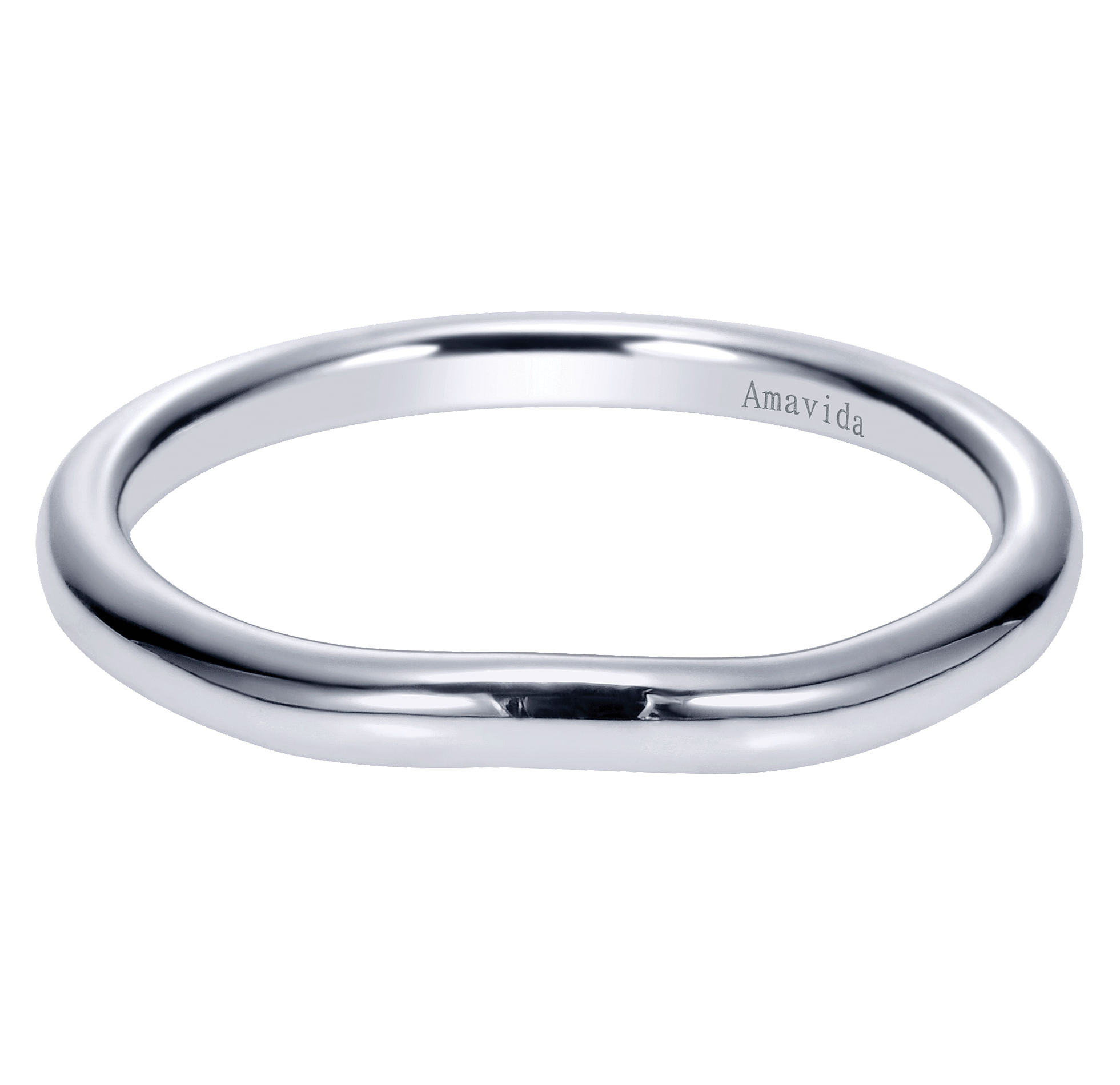 18k White Gold Curved 18k White Gold Curved