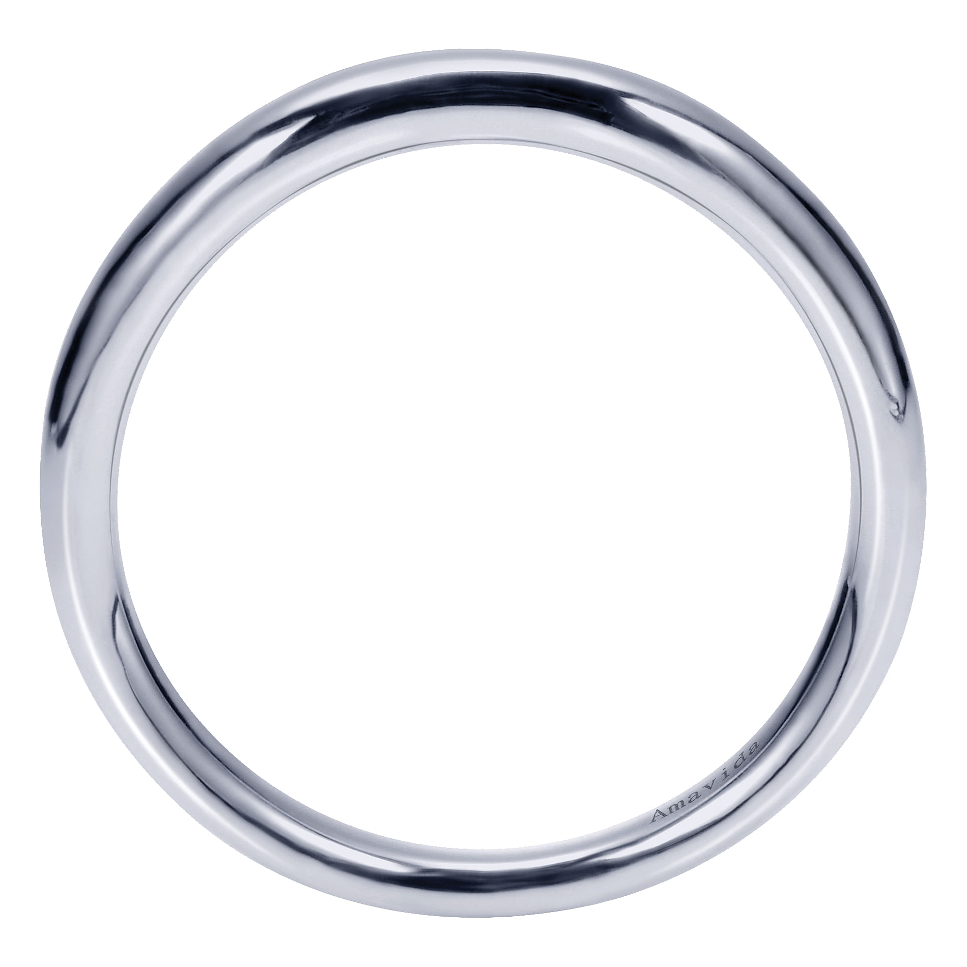 18k White Gold Curved Wedding Band angle 2 18k White Gold Curved Wedding Band angle 2