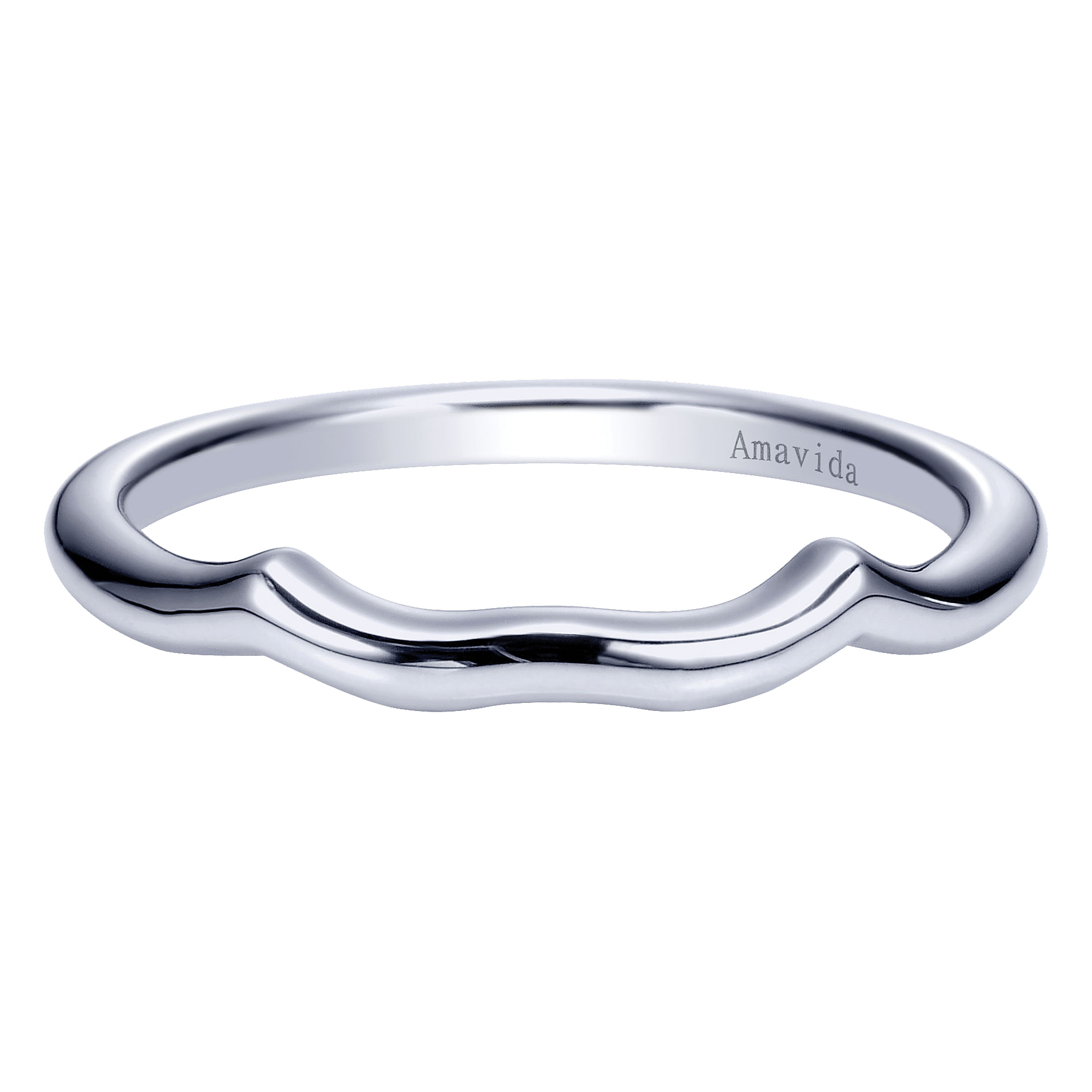 18k White Gold Curved 18k White Gold Curved