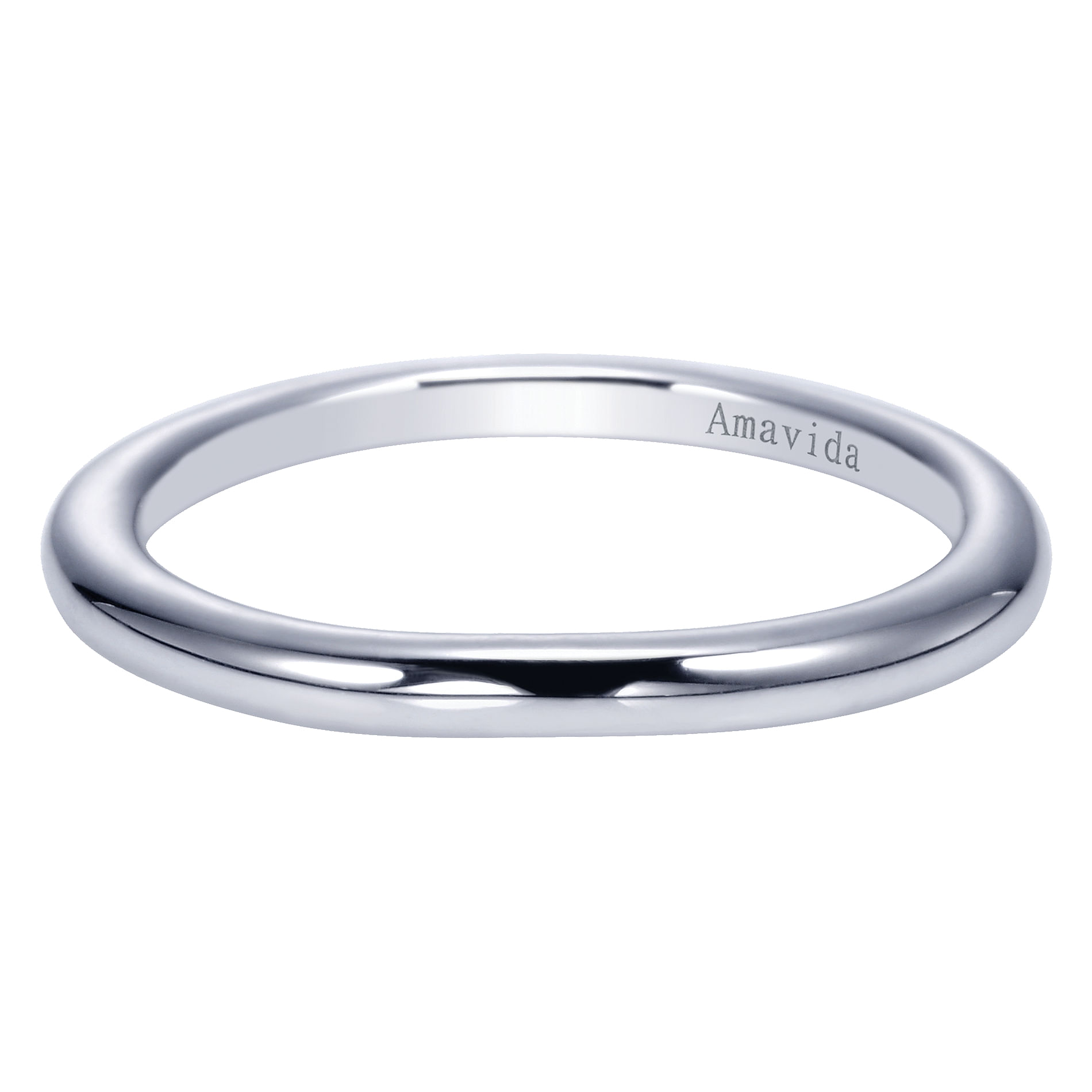 18k White Gold Curved 18k White Gold Curved