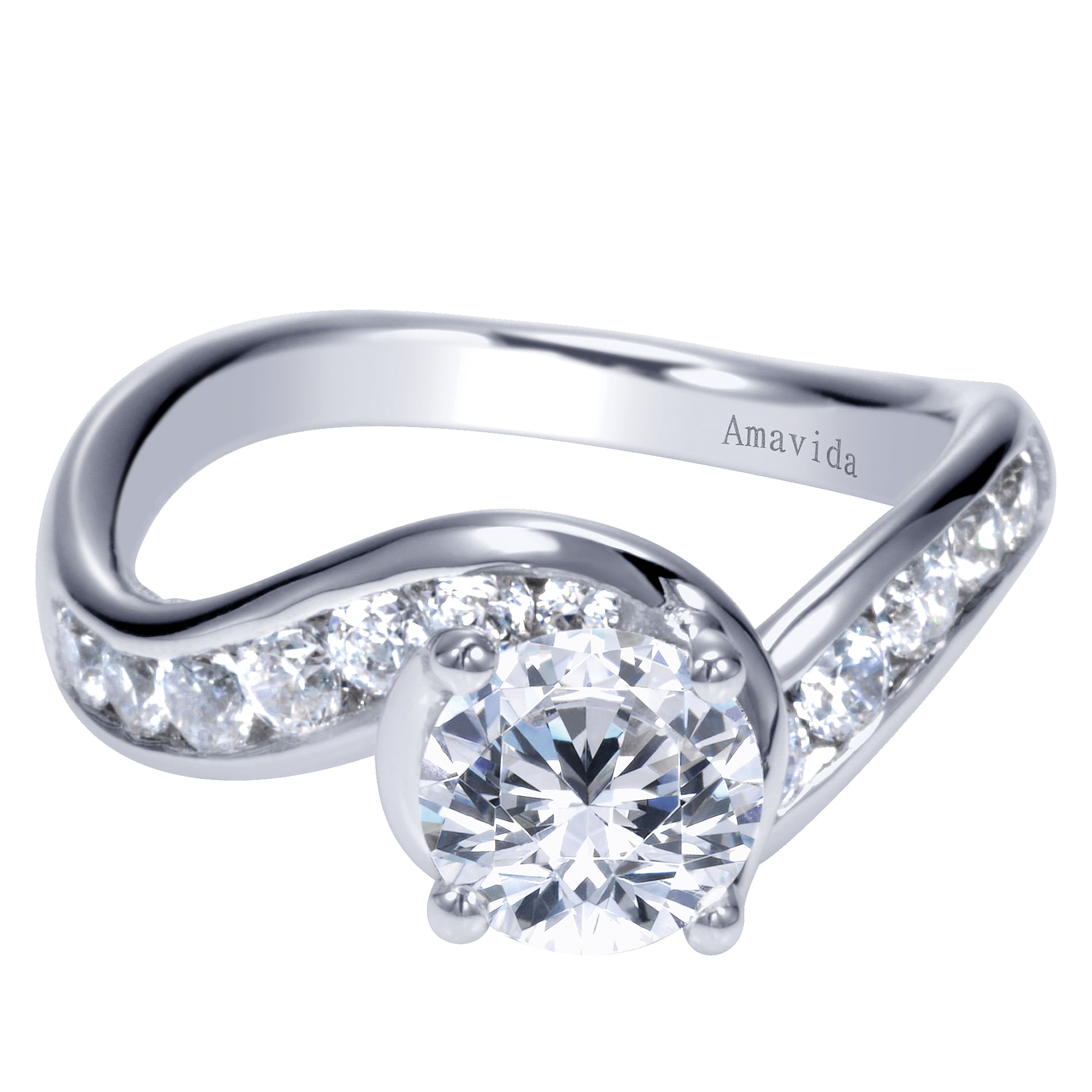 18k White Gold Diamond Bypass 18k White Gold Diamond Bypass
