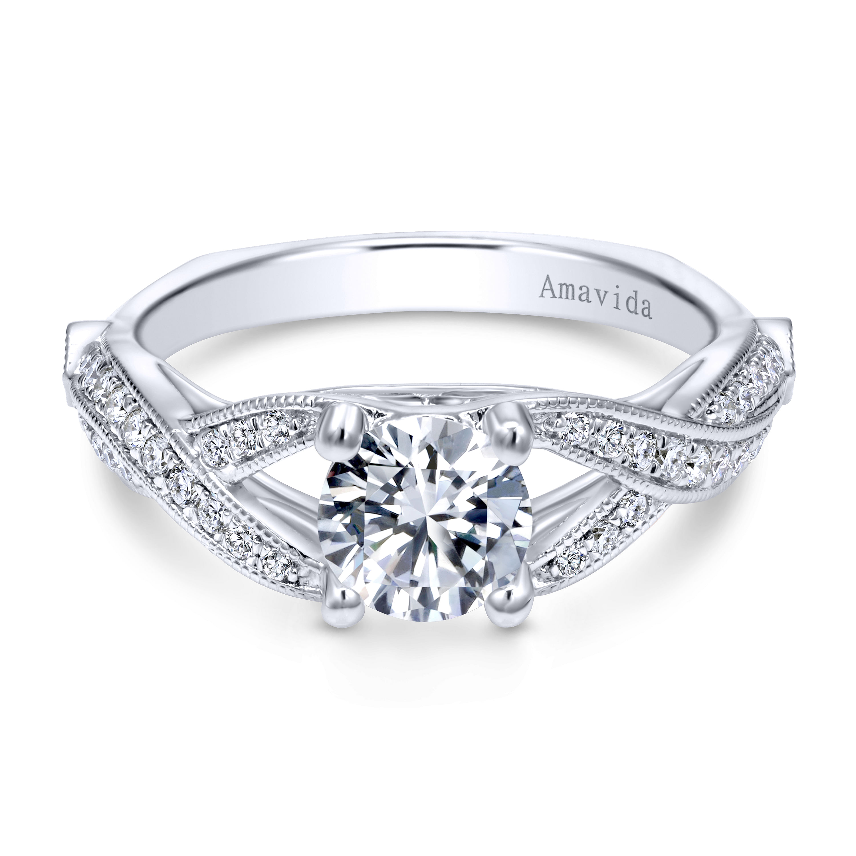 18k White Gold Diamond Criss Cross 18k White Gold Diamond Criss Cross