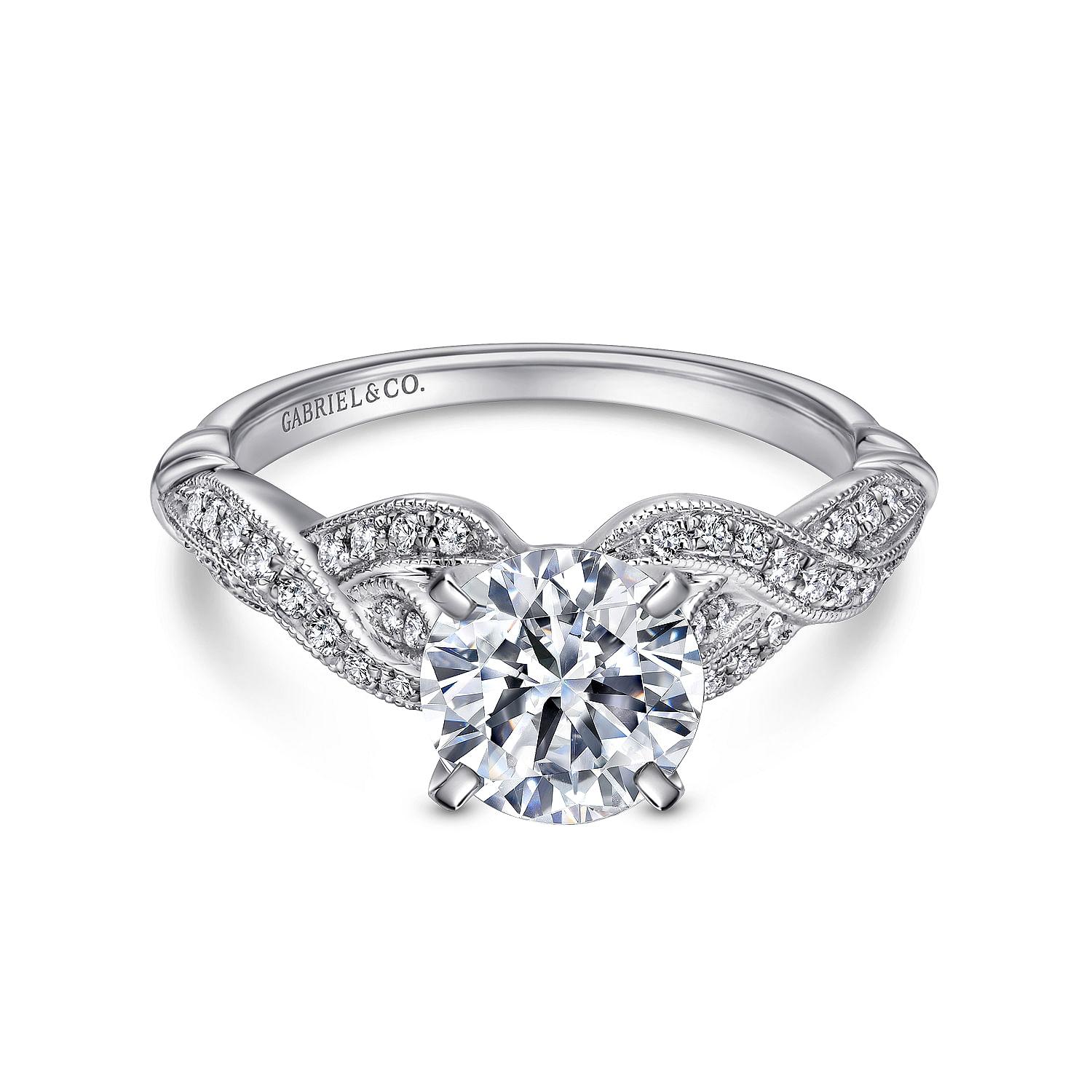 18k White Gold Diamond Criss Cross 18k White Gold Diamond Criss Cross