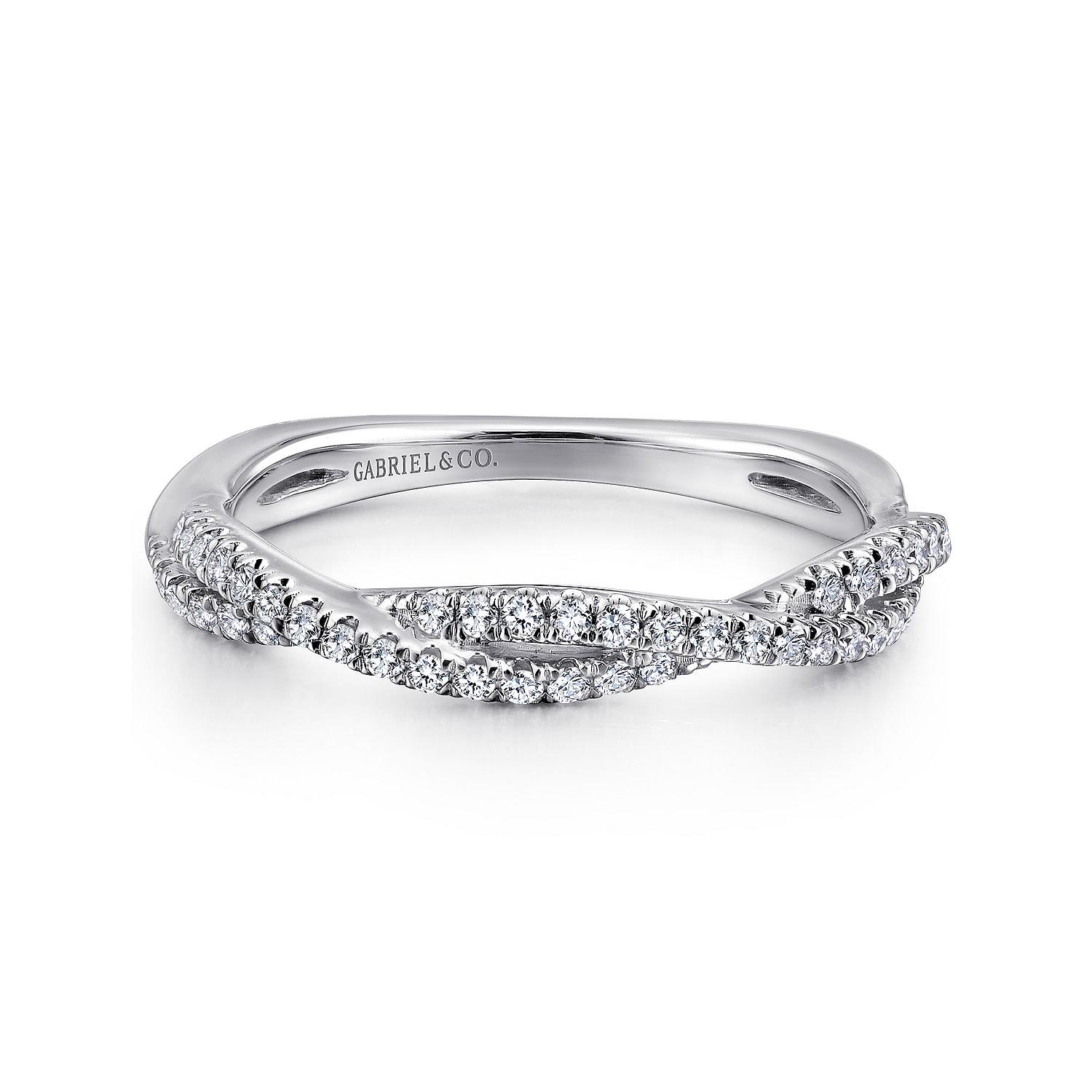 18k White Gold Diamond Criss Cross 18k White Gold Diamond Criss Cross
