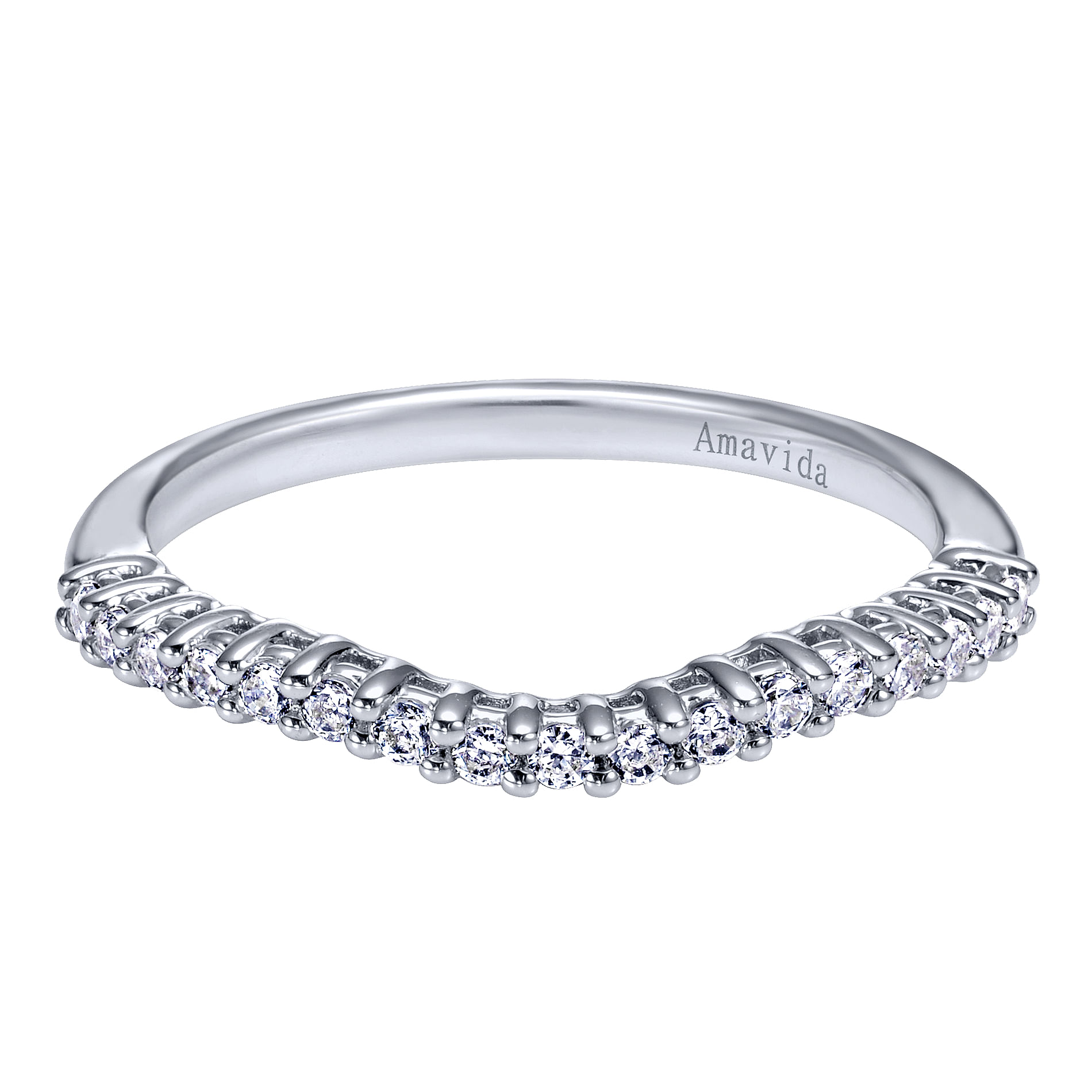 18k White Gold Diamond Curved 18k White Gold Diamond Curved