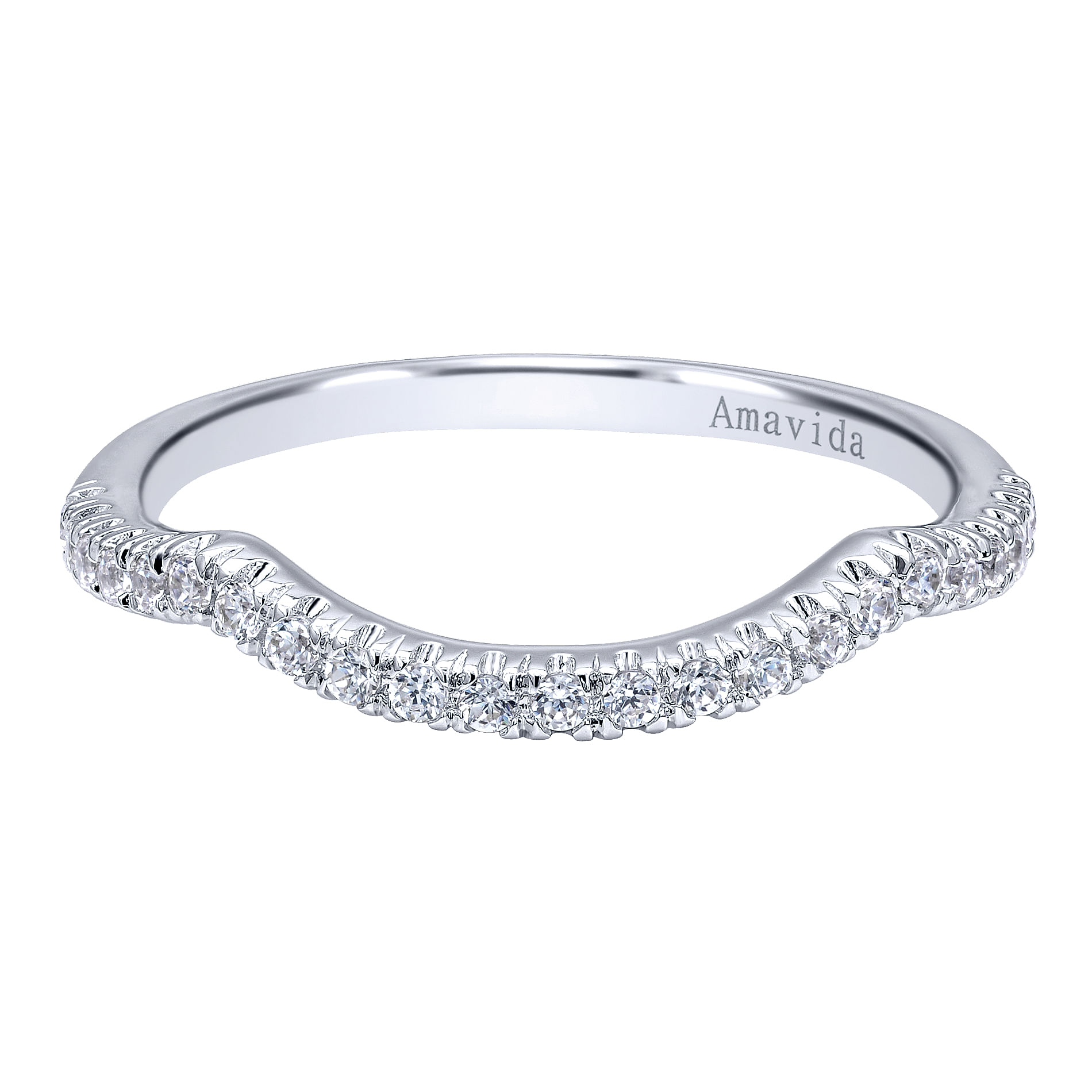 18k White Gold Diamond Curved 18k White Gold Diamond Curved