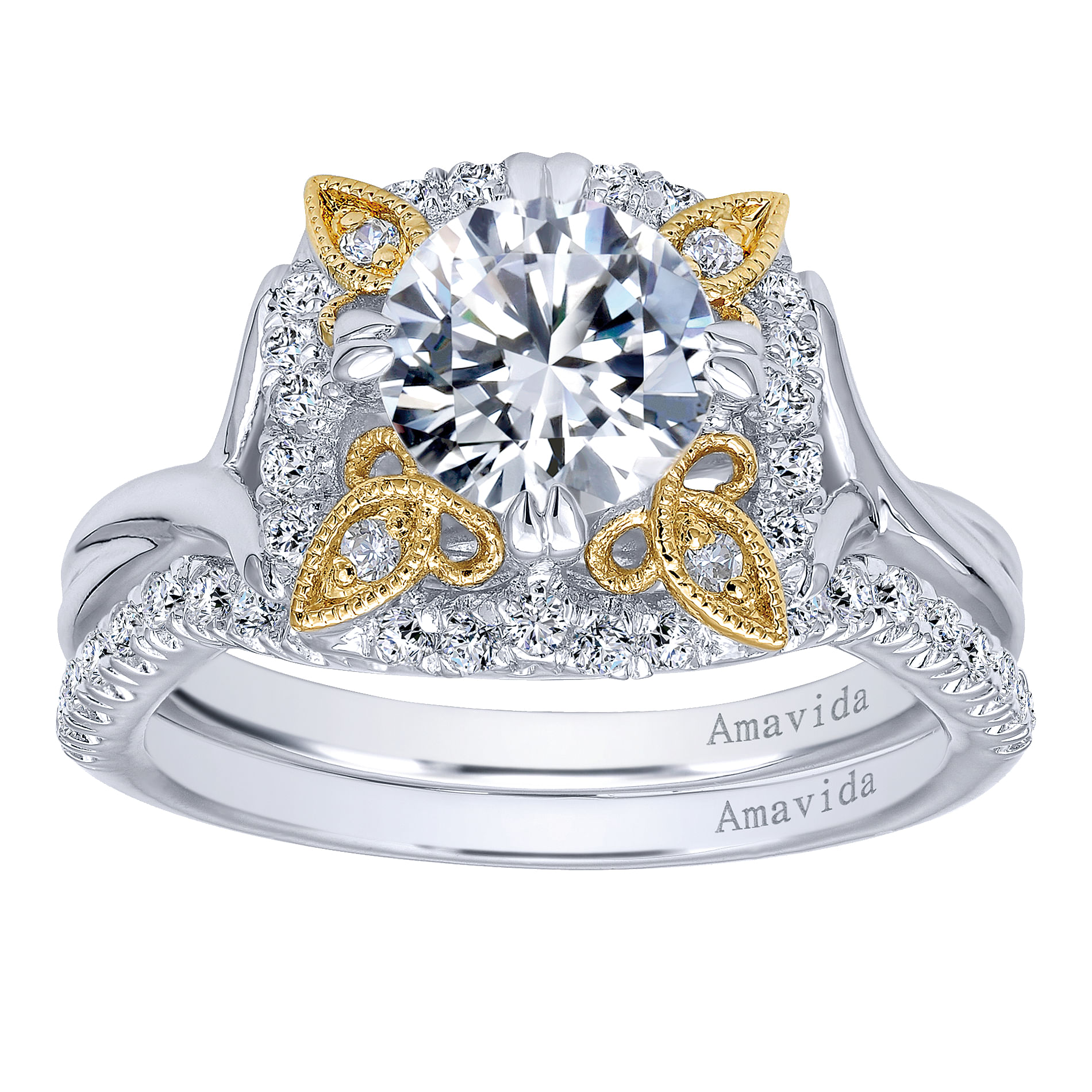 18k White Gold Diamond Curved Wedding Band angle 4 18k White Gold Diamond Curved Wedding Band angle 4