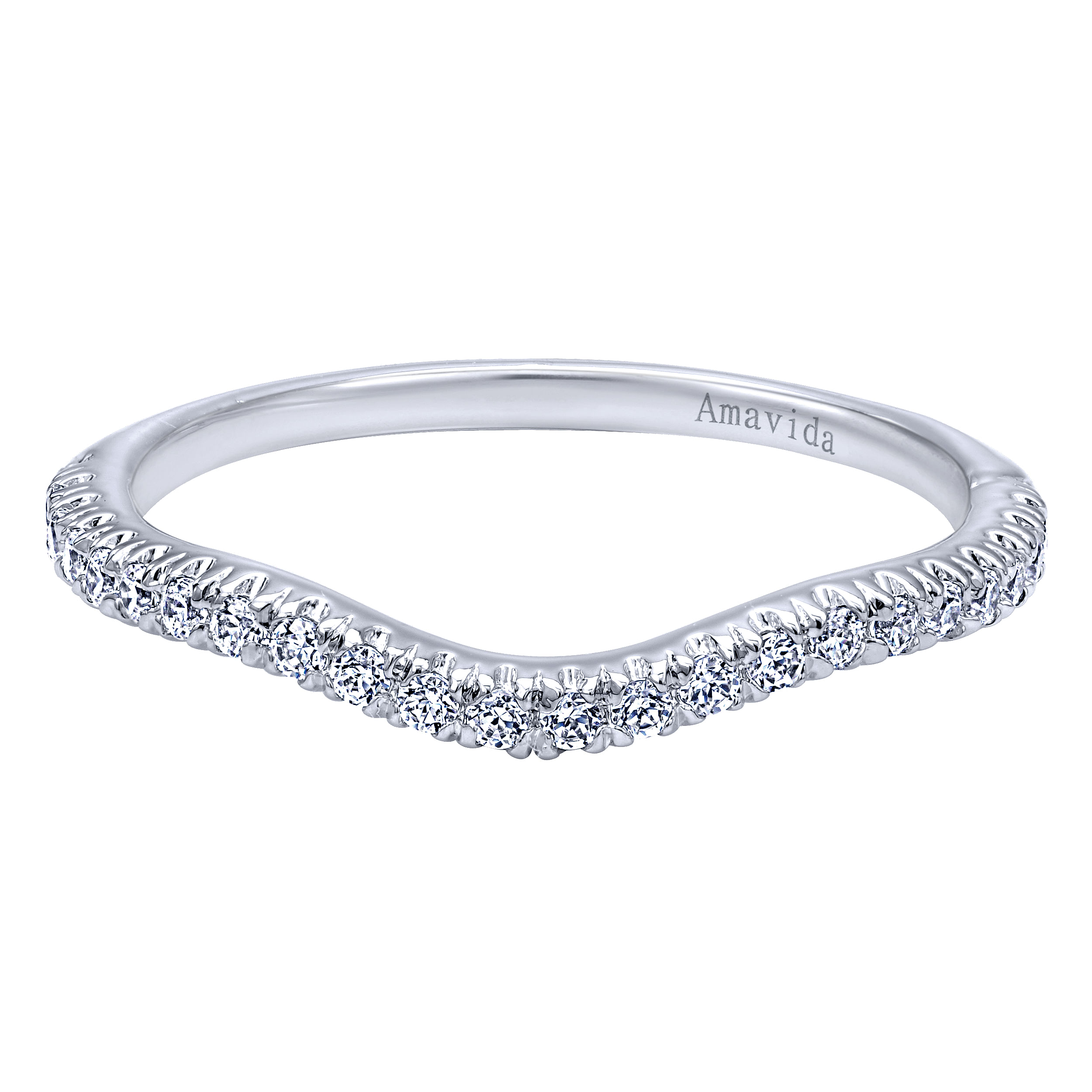 18k White Gold Diamond Curved 18k White Gold Diamond Curved