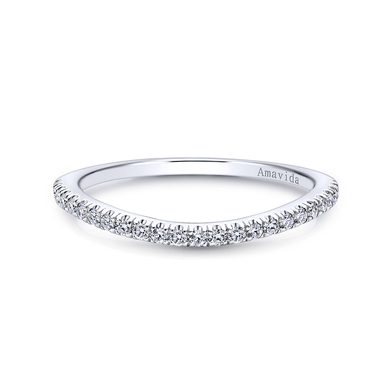 18k White Gold Diamond Curved 18k White Gold Diamond Curved