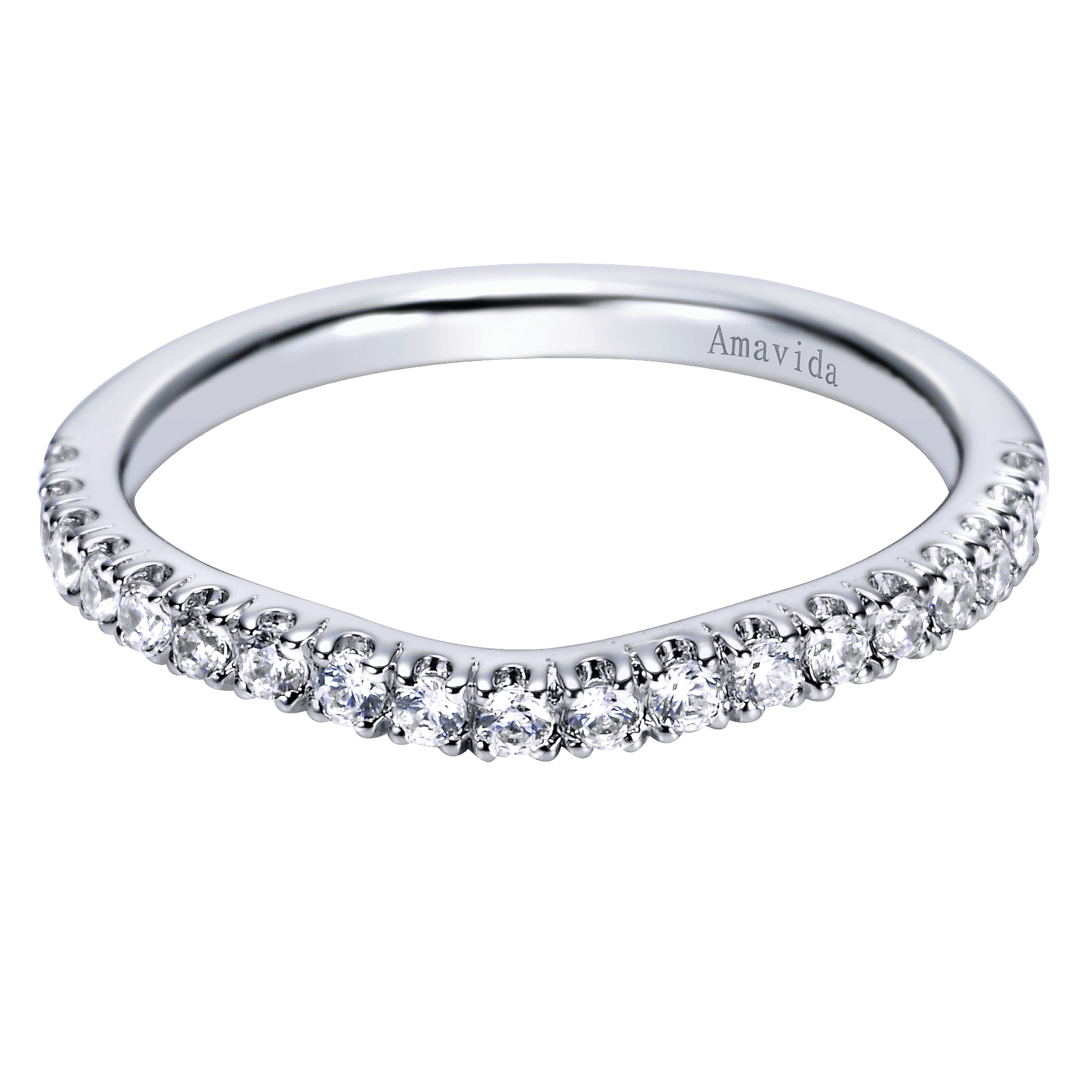 18k White Gold Diamond Curved 18k White Gold Diamond Curved