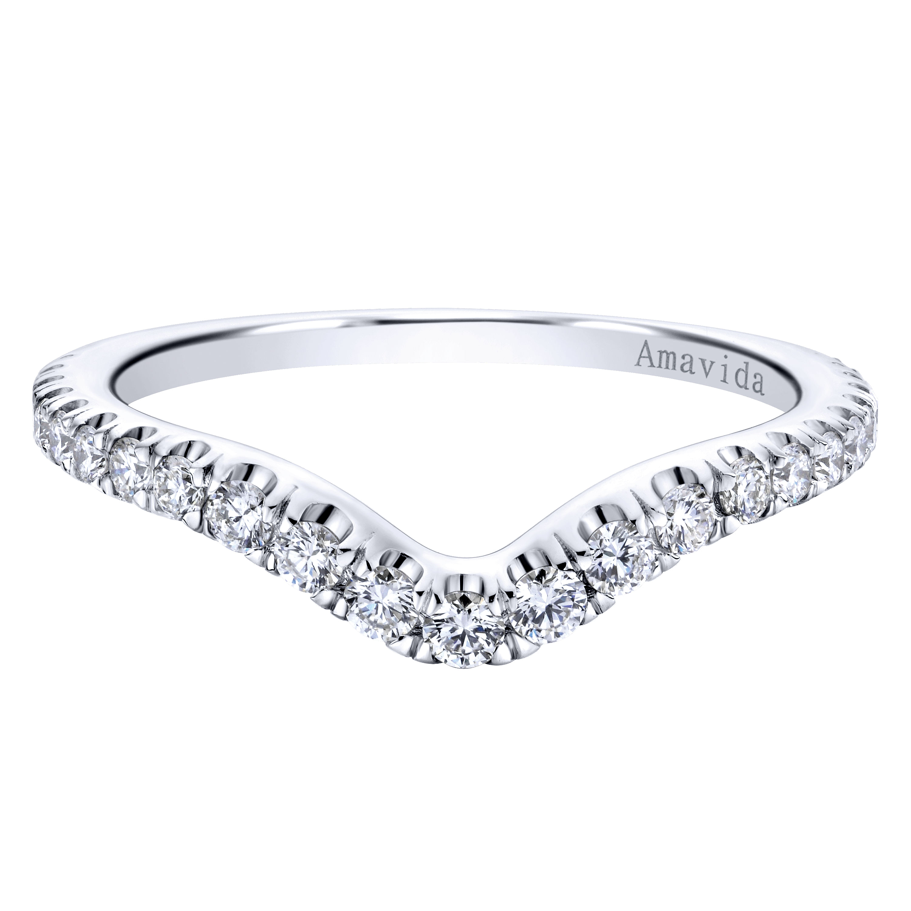 18k White Gold Diamond Curved 18k White Gold Diamond Curved