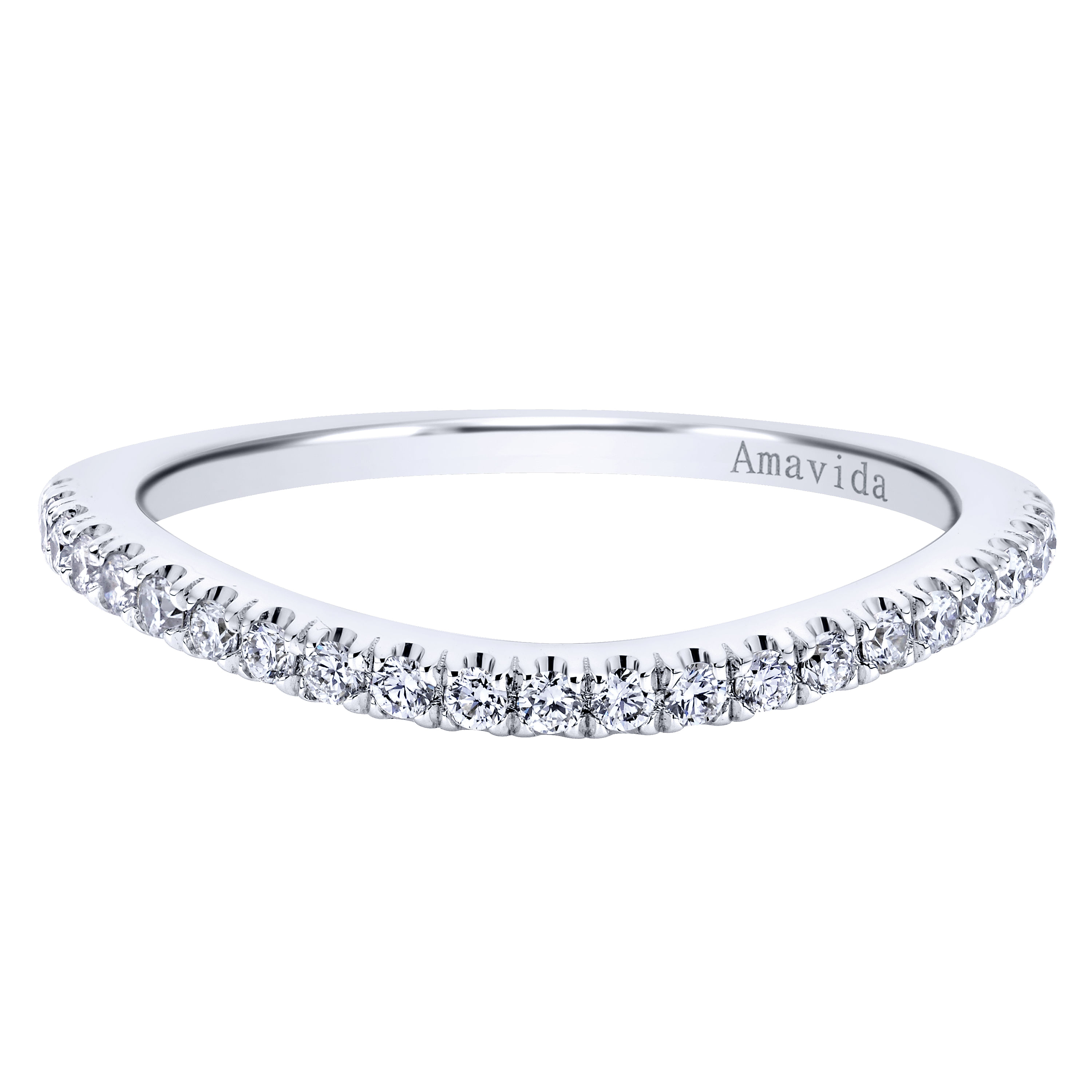 18k White Gold Diamond Curved 18k White Gold Diamond Curved