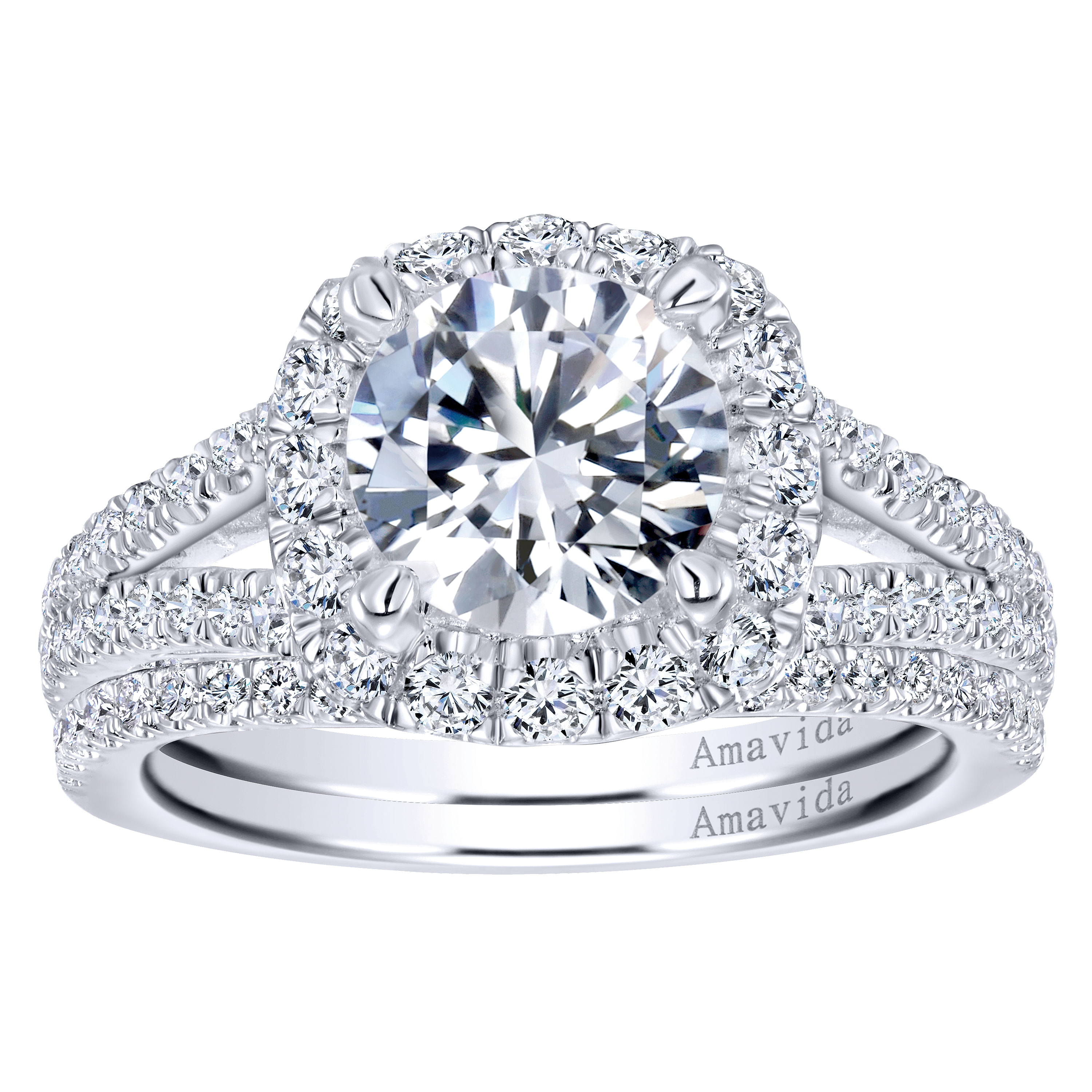 18k White Gold Diamond Curved Wedding Band angle 4 18k White Gold Diamond Curved Wedding Band angle 4