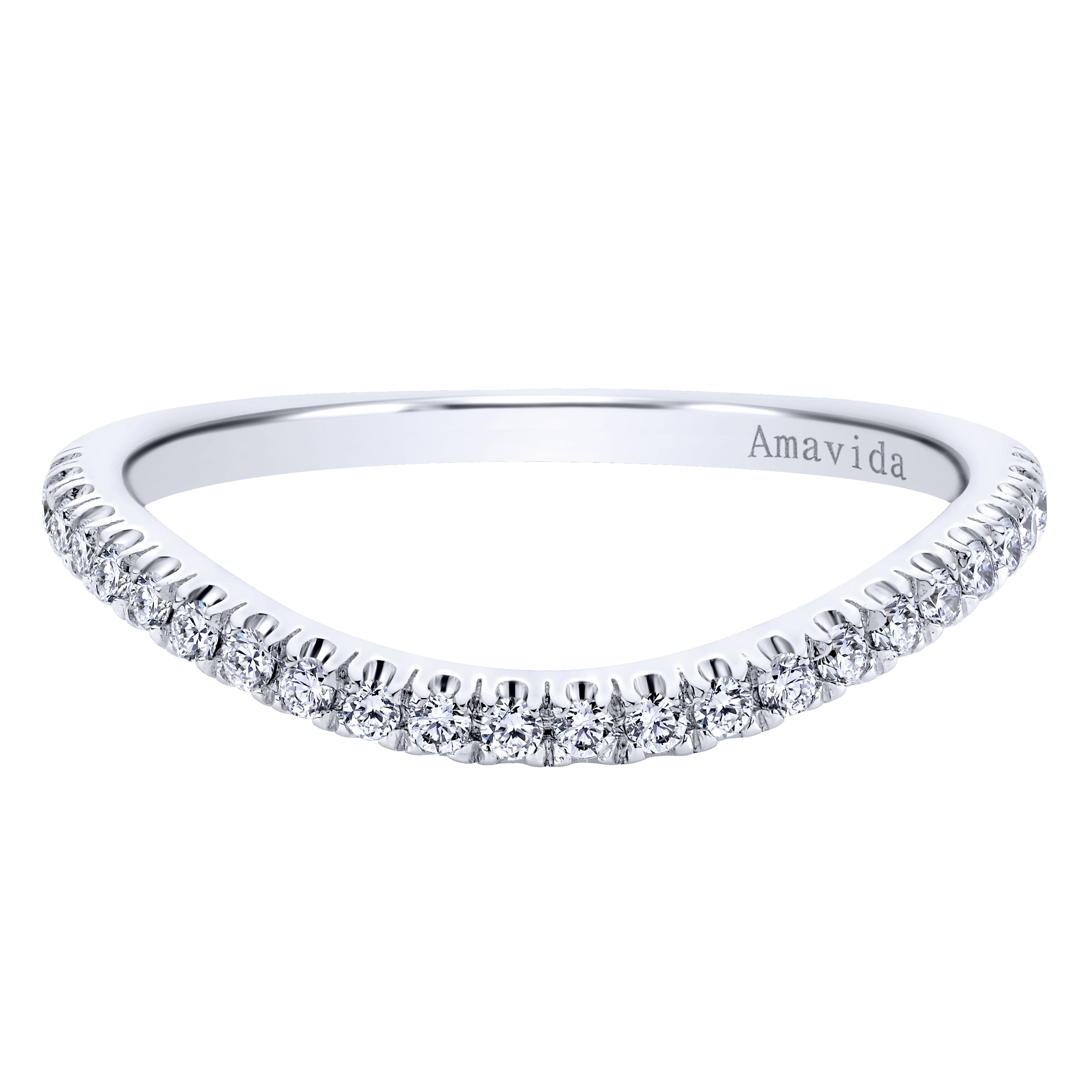 18k White Gold Diamond Curved 18k White Gold Diamond Curved