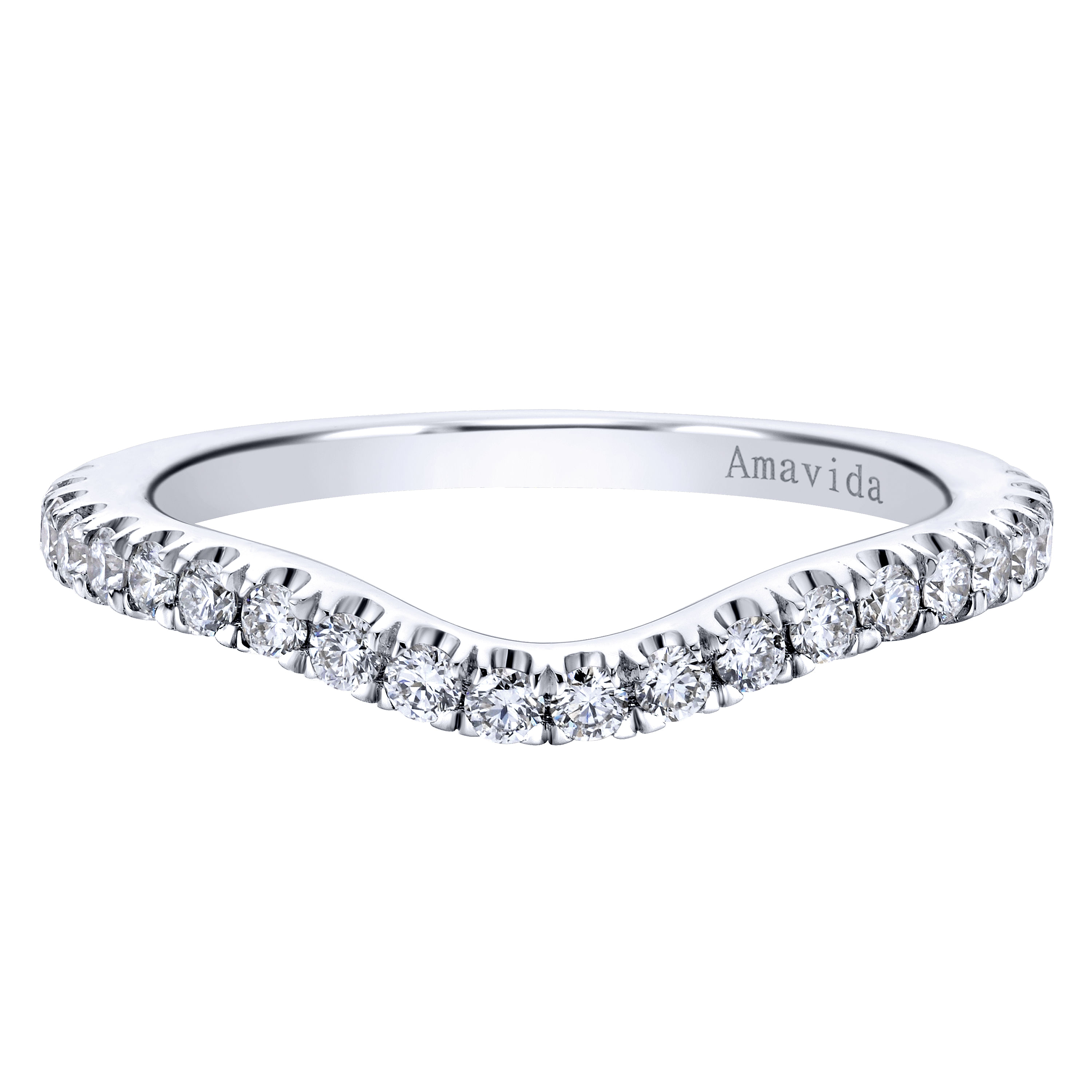 18k White Gold Diamond Curved 18k White Gold Diamond Curved