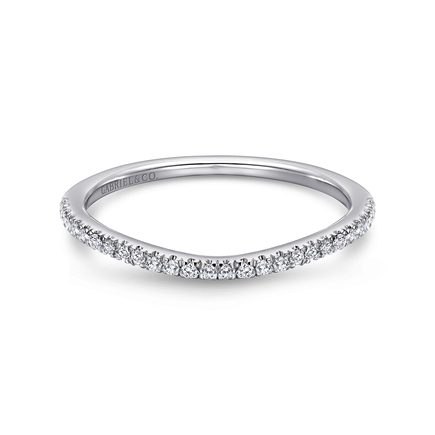 18k White Gold Diamond Curved 18k White Gold Diamond Curved