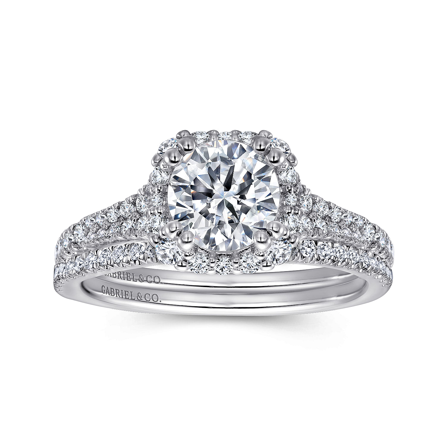 18k White Gold Diamond Curved Wedding Band angle 4 18k White Gold Diamond Curved Wedding Band angle 4