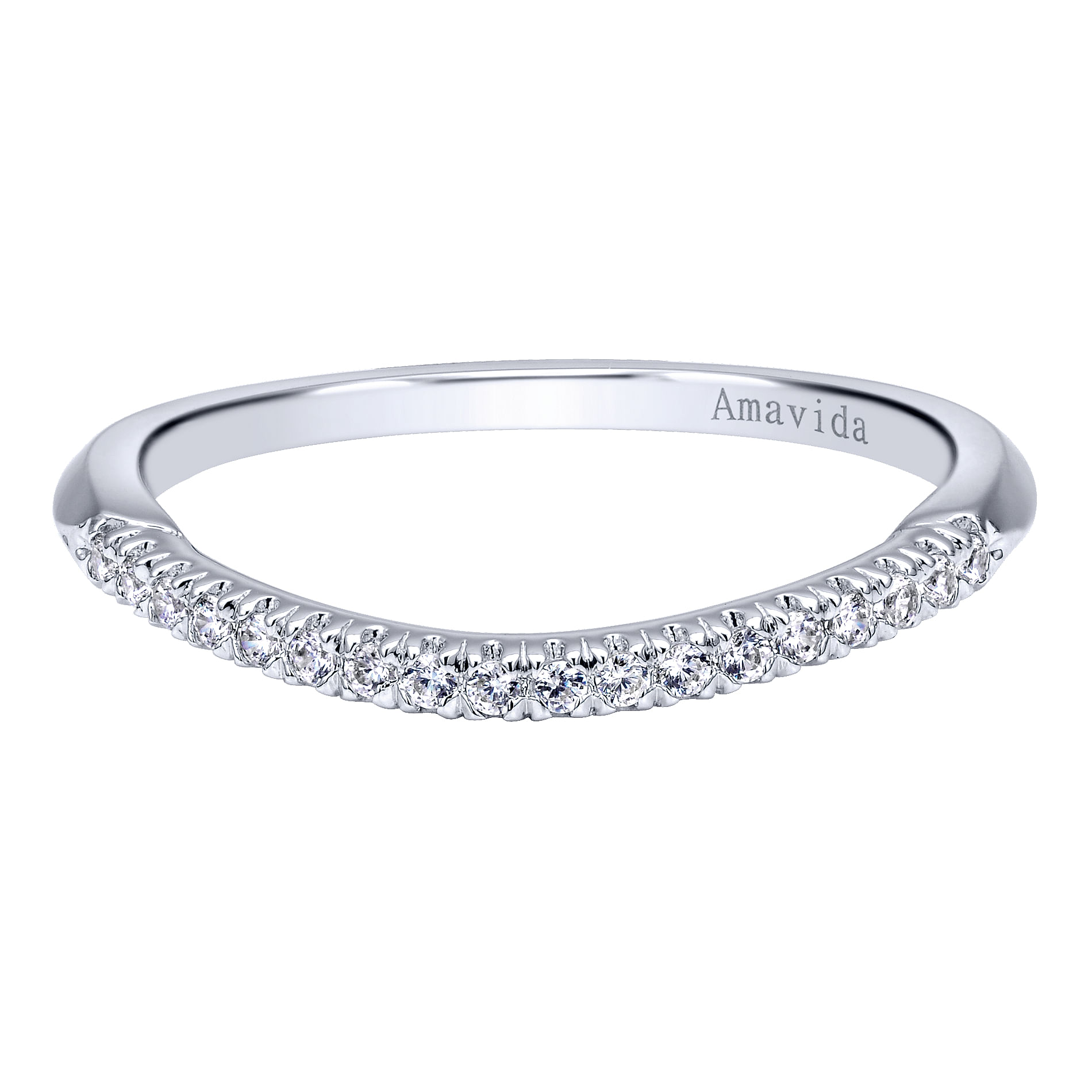 18k White Gold Diamond Curved 18k White Gold Diamond Curved